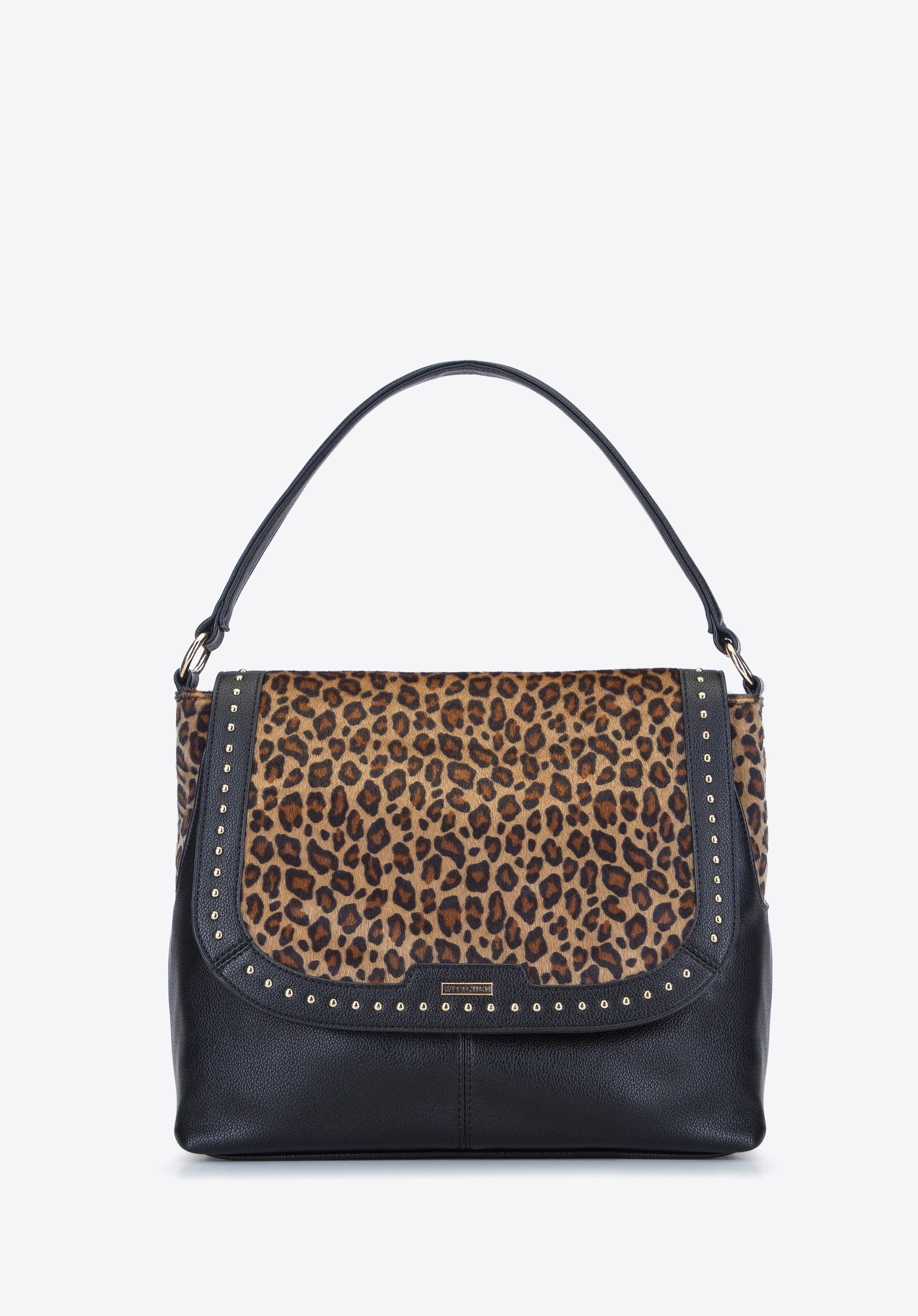 Damska listonoszka z klapą w motyw zwierzęcy