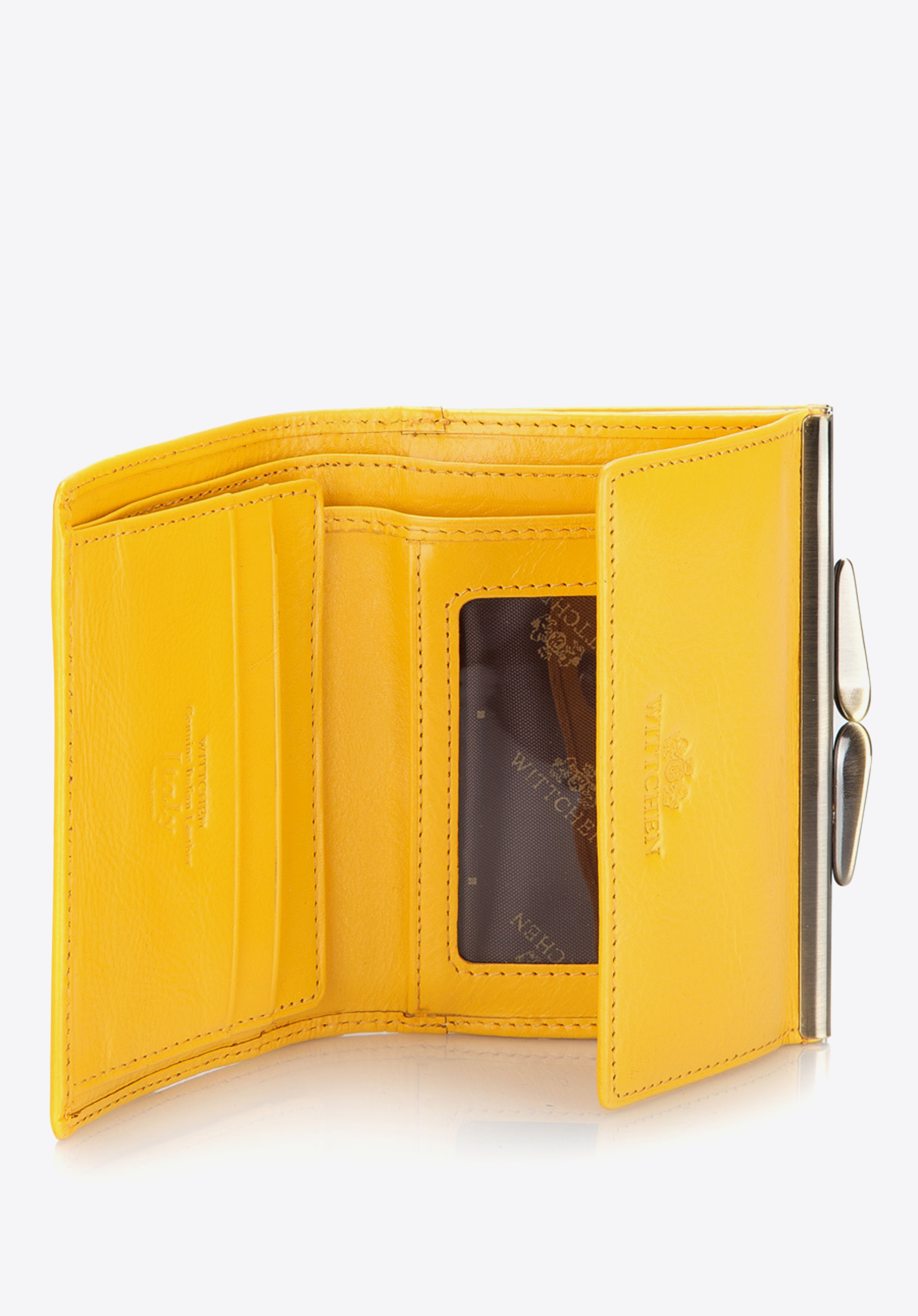 Damski portfel ze skóry na bigiel mały