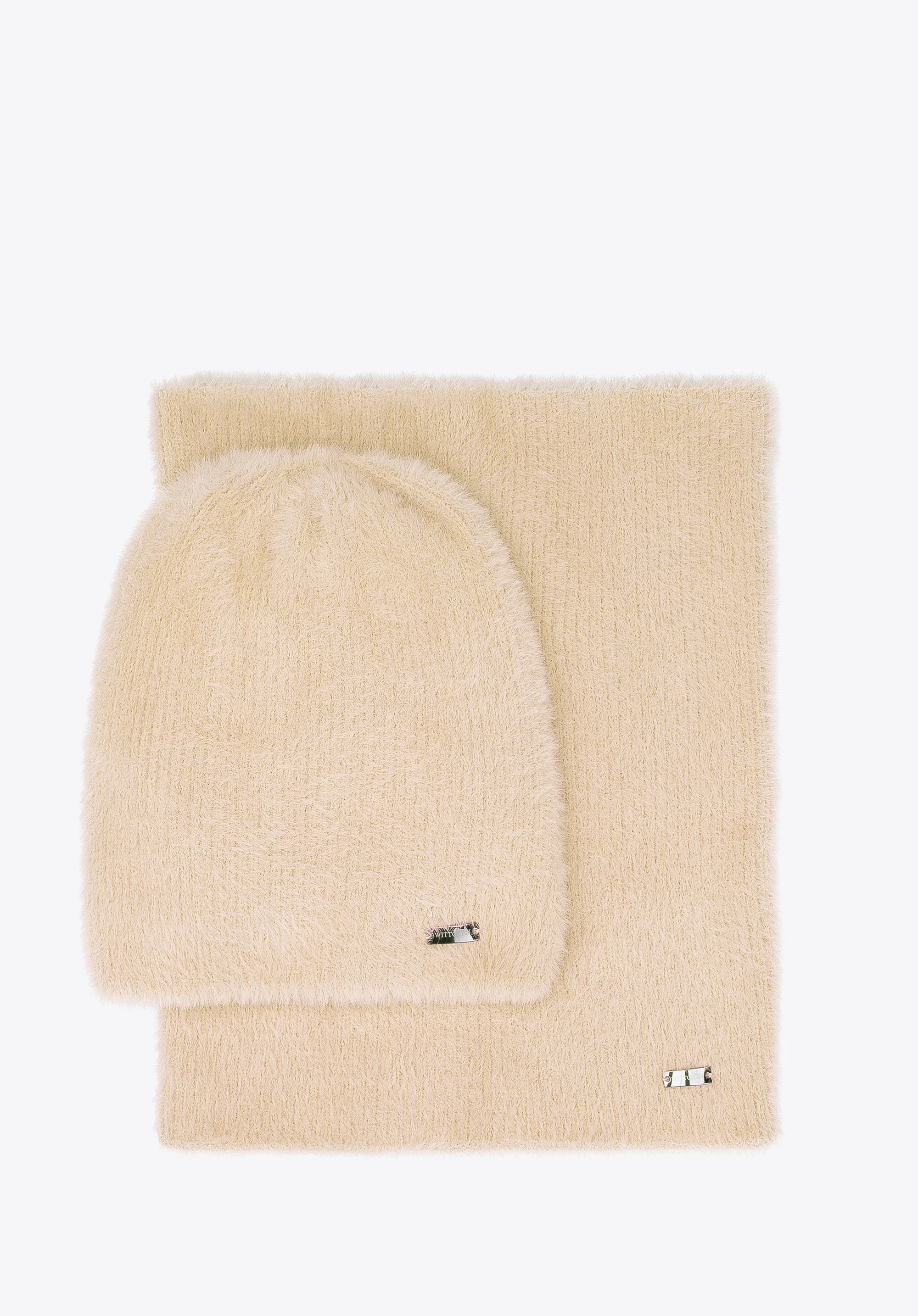 Damski komplet zimowy z miękkiej dzianiny