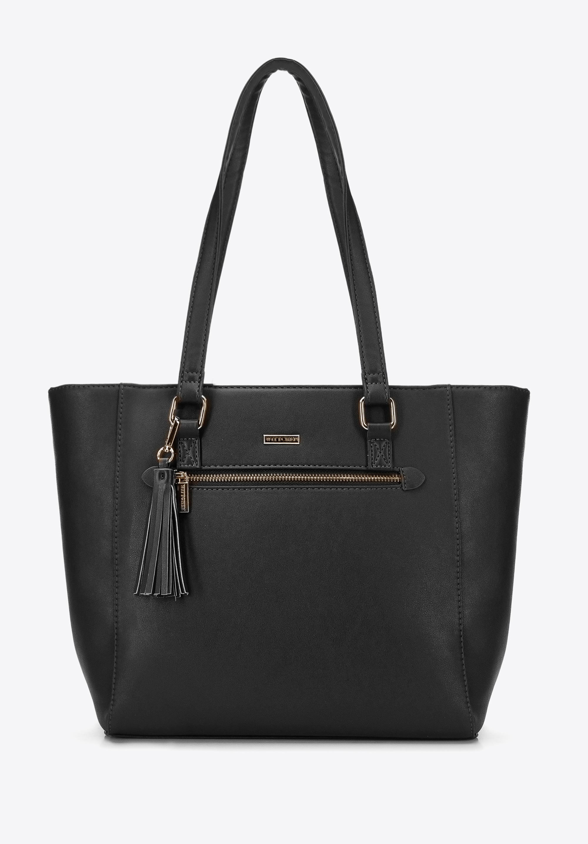 Torebka shopperka z kieszenią z przodu i chwostem