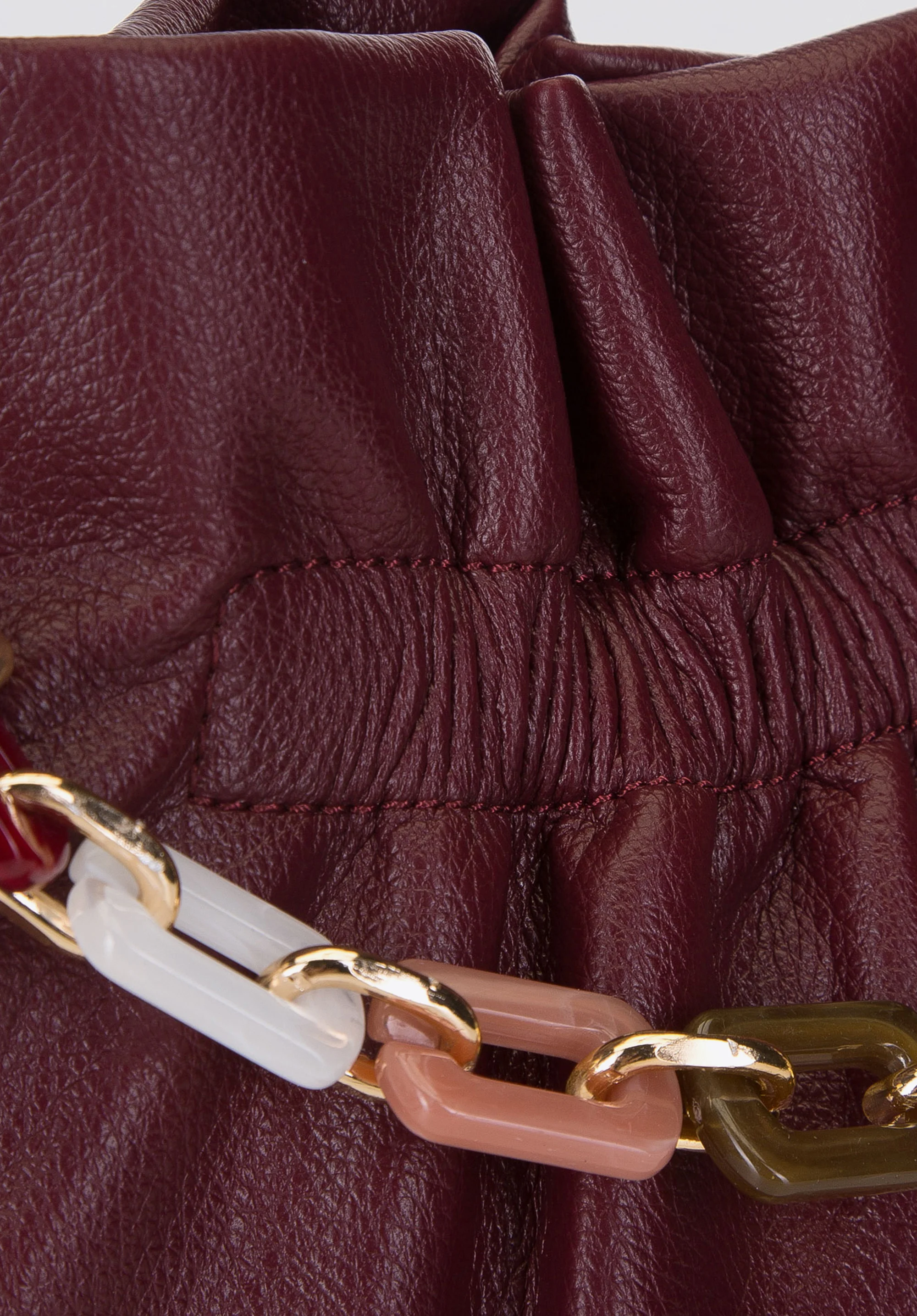 Torebka worek z kolorowym łańcuchem mała