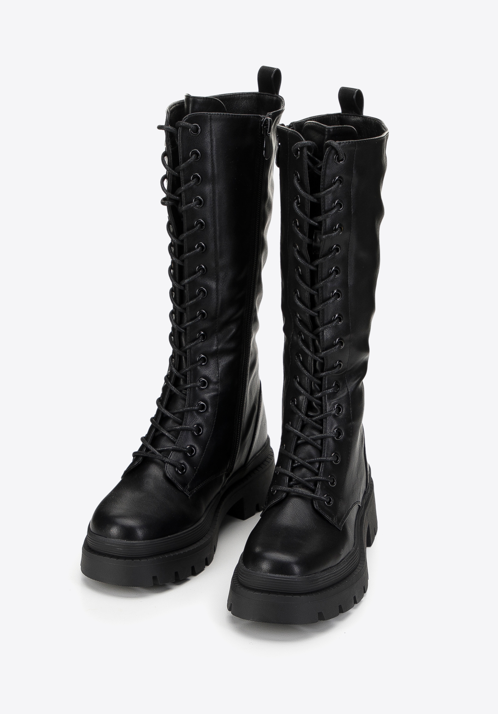 Damskie glany wysokie na platformie