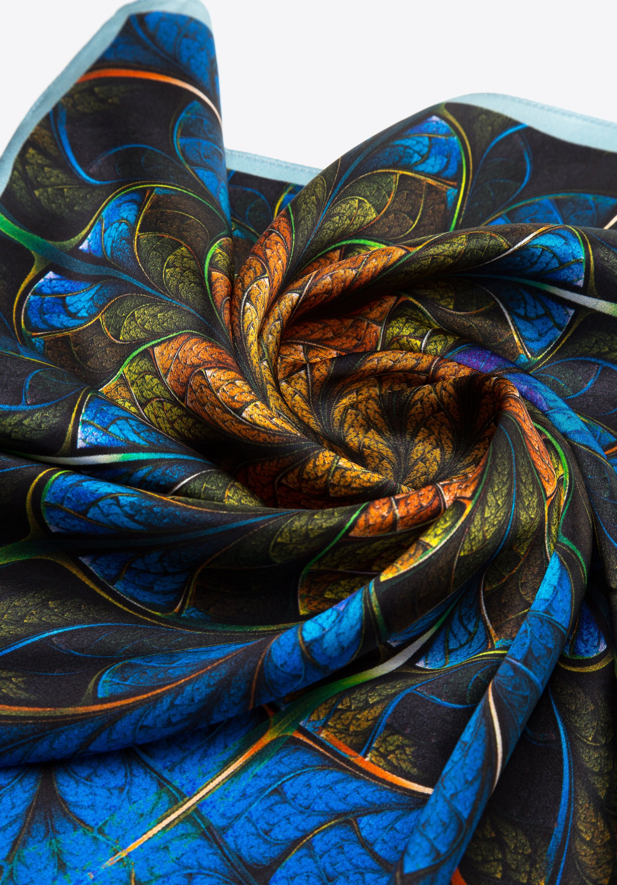 Damska apaszka jedwabna we wzory