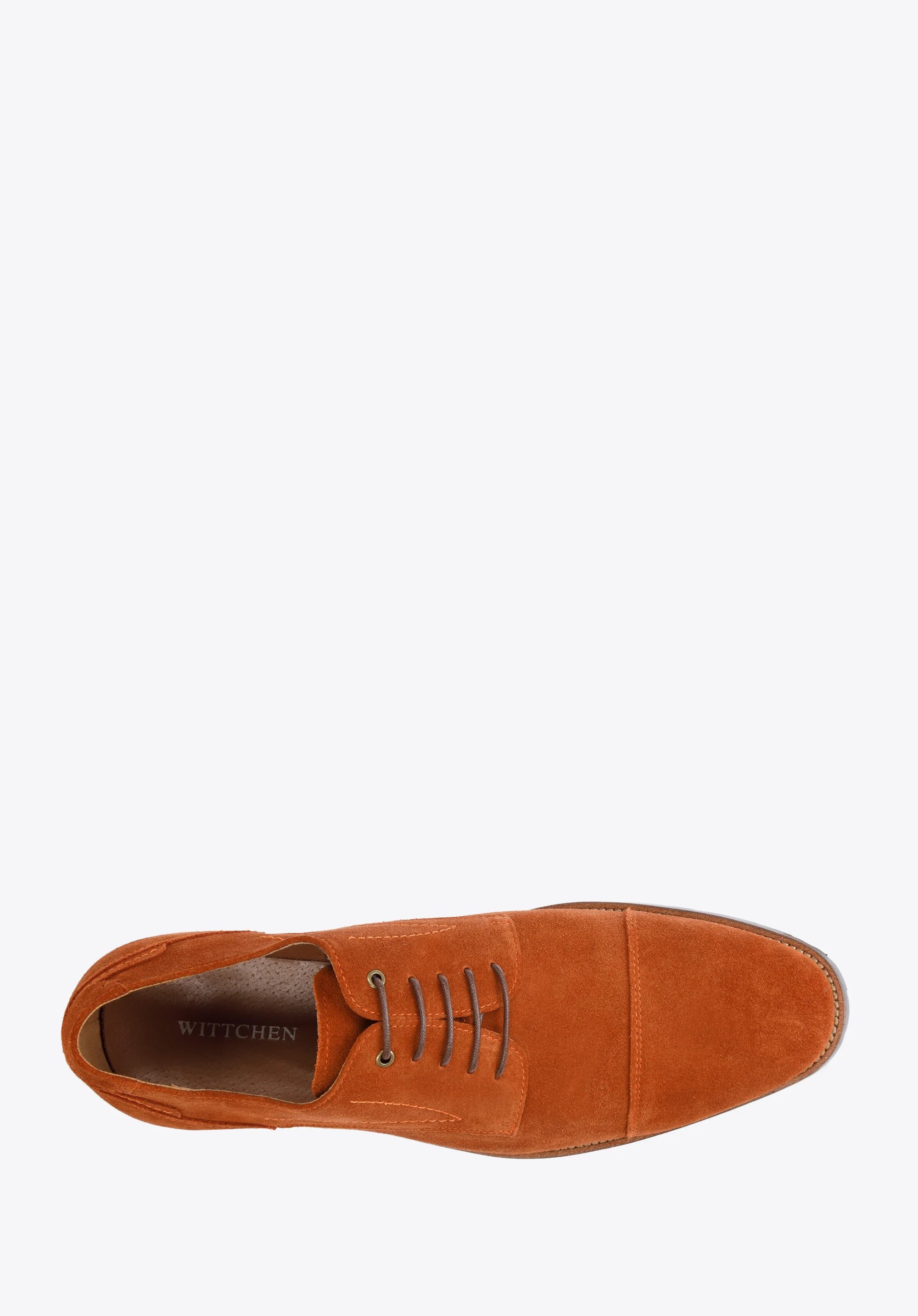 Męskie derby zamszowe z ozdobnymi obszyciami