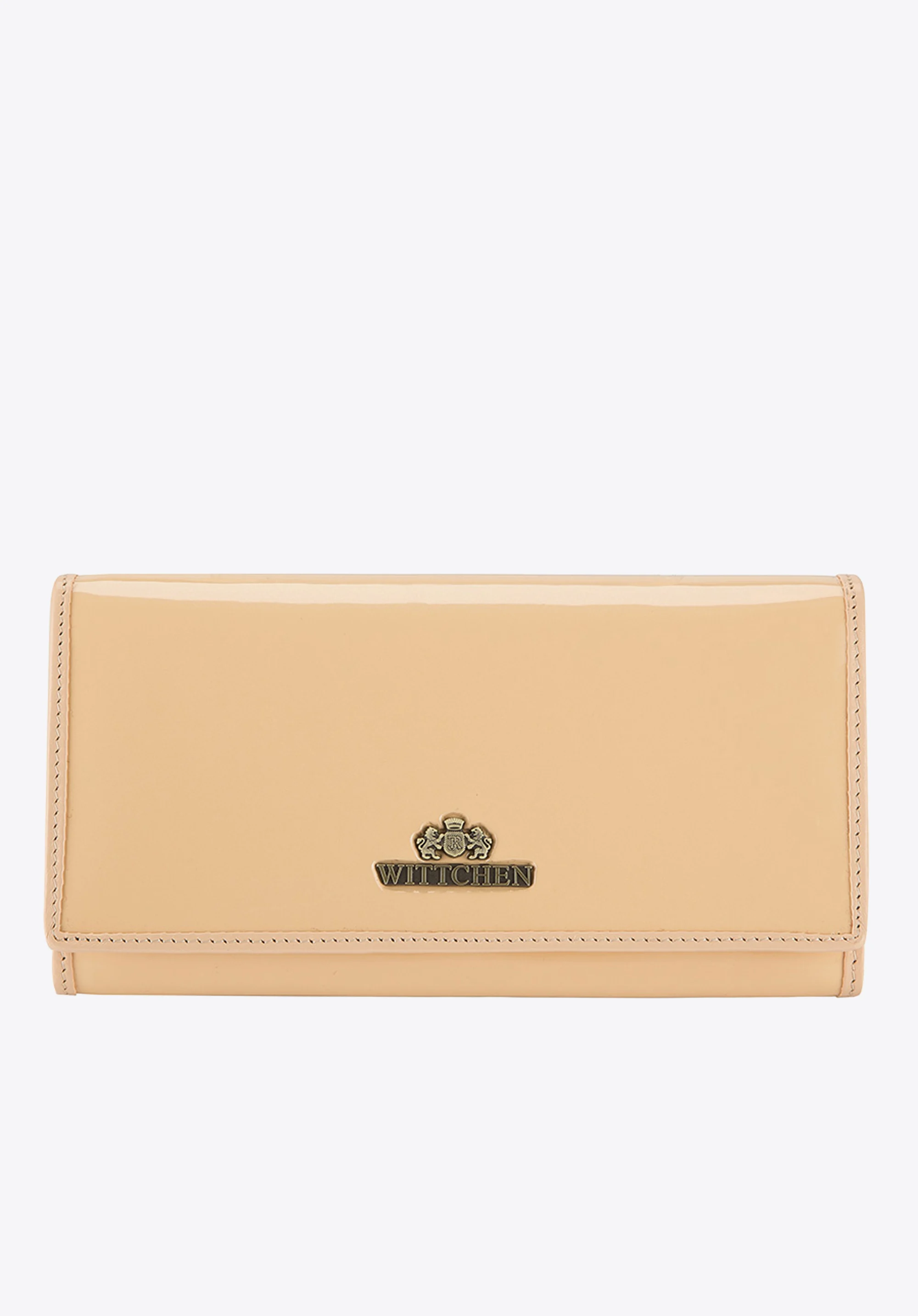 Damski portfel ze skóry lakierowany poziomy