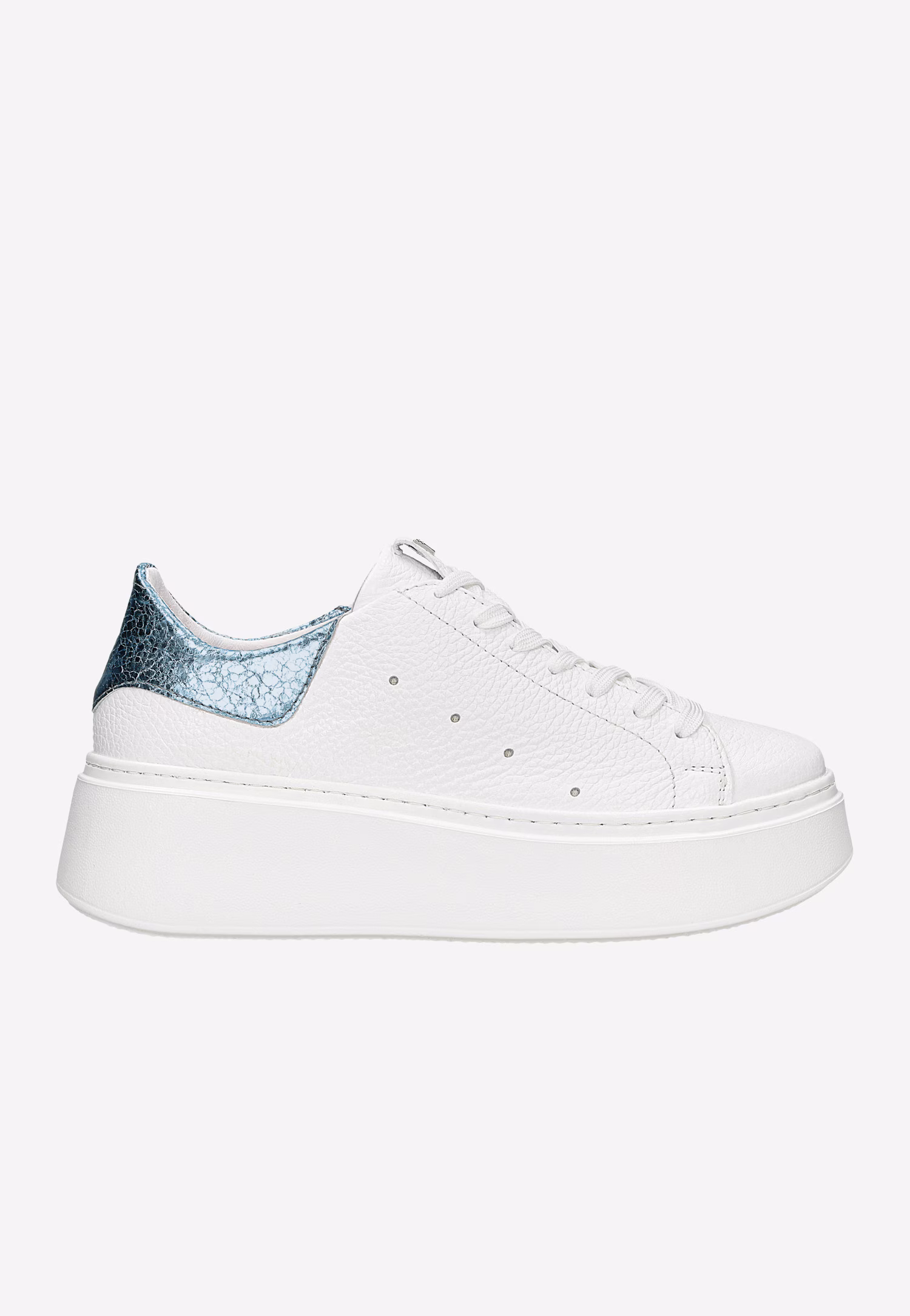 Lekkie białe trampki na flatformie