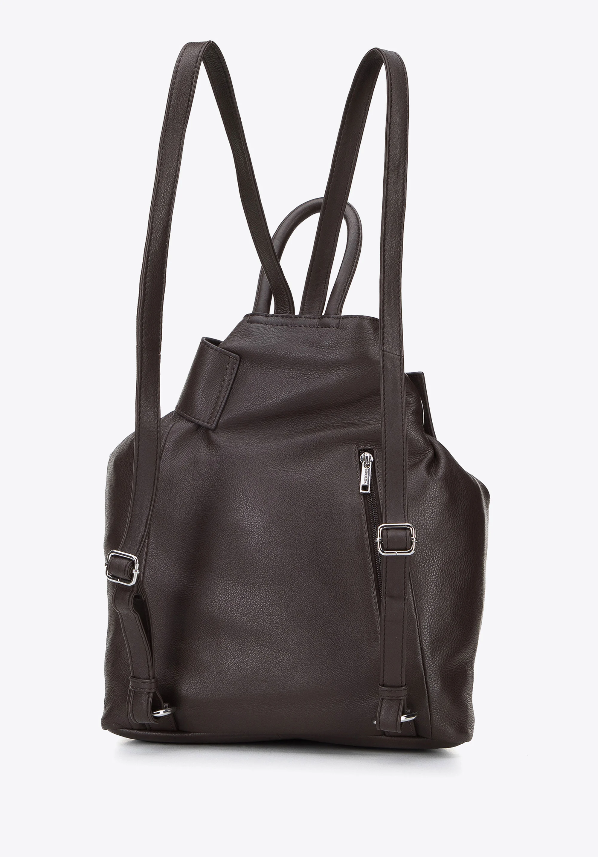 Damski plecak skórzany z opaską