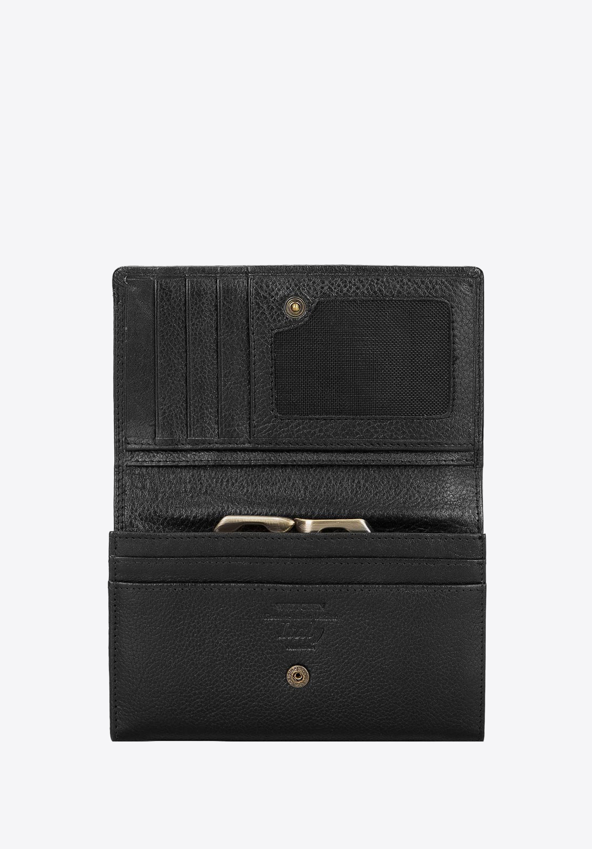 Damski portfel skórzany z portmonetką na bigiel