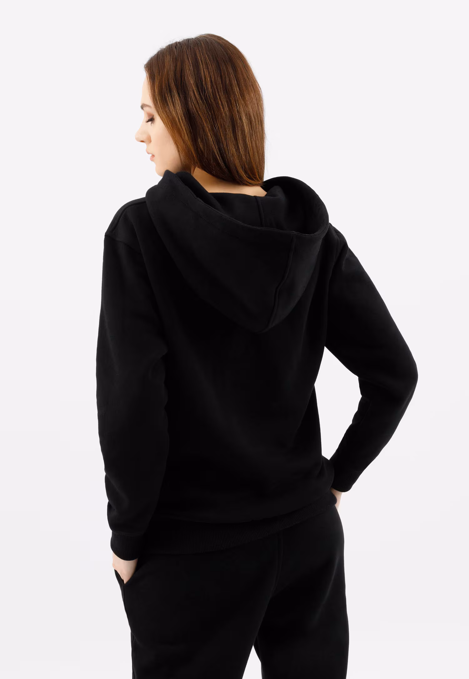 Czarna bluza damska z kapturem RELAKS