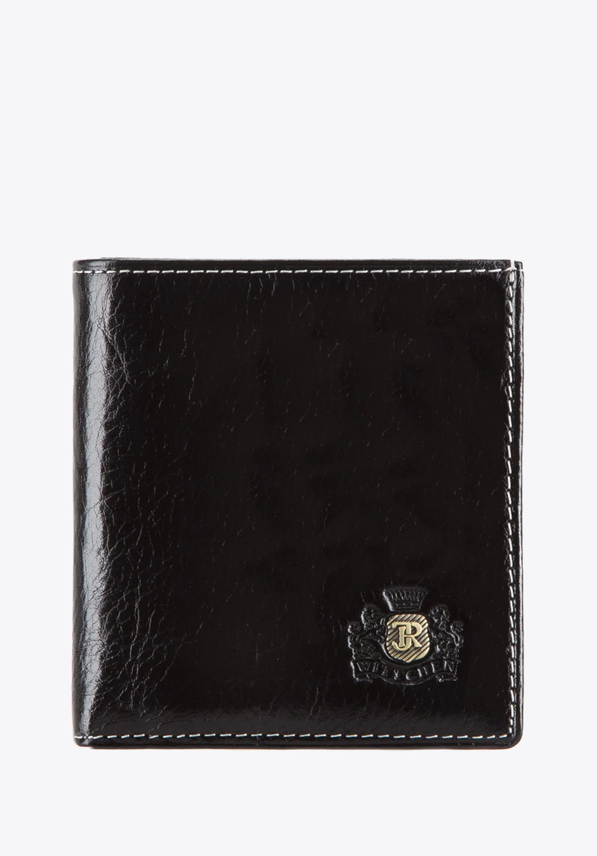 Portfel ze skóry stębnowany mały