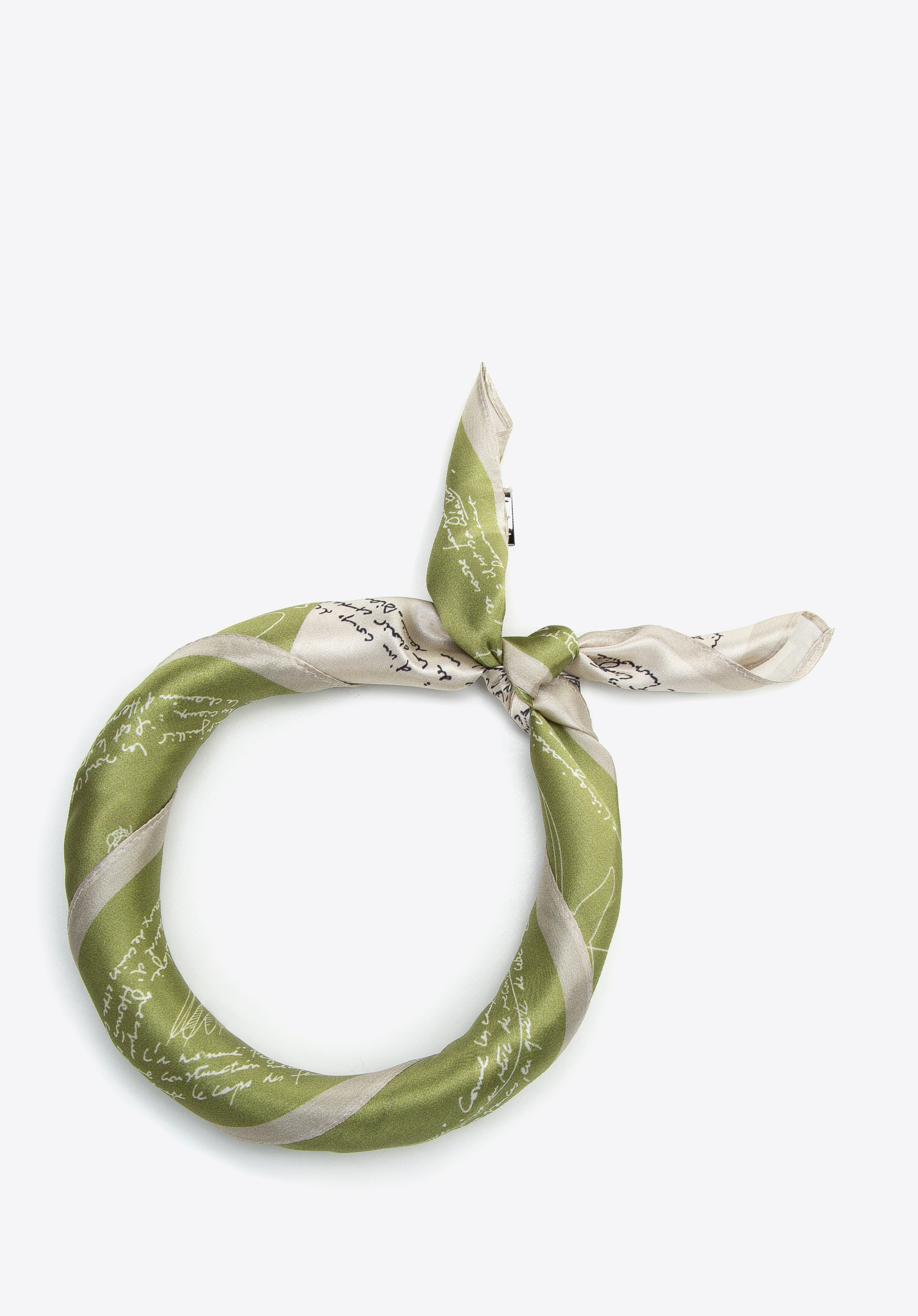 Damska apaszka jedwabna we wzory