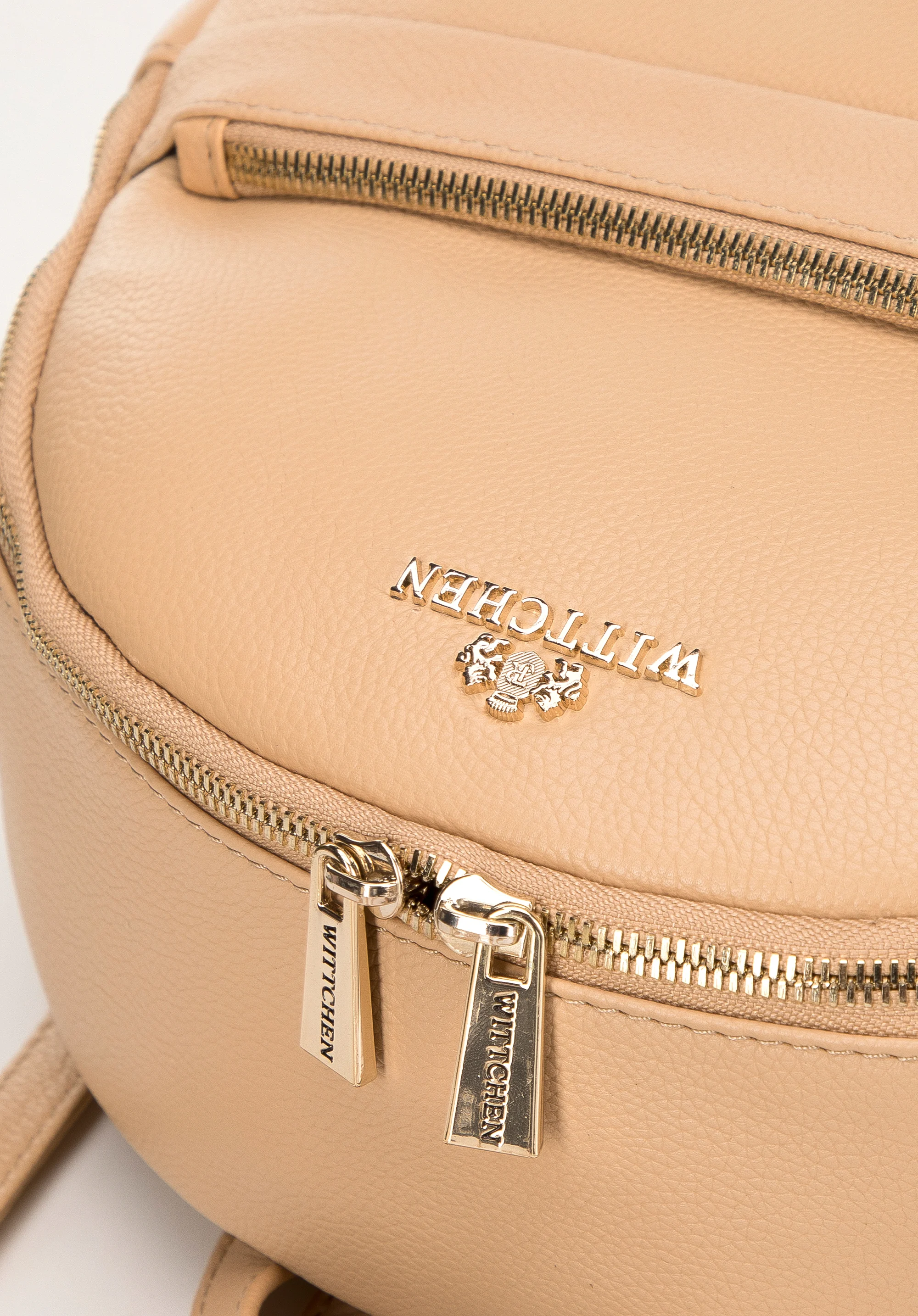 Damski plecak skórzany z przeszyciami