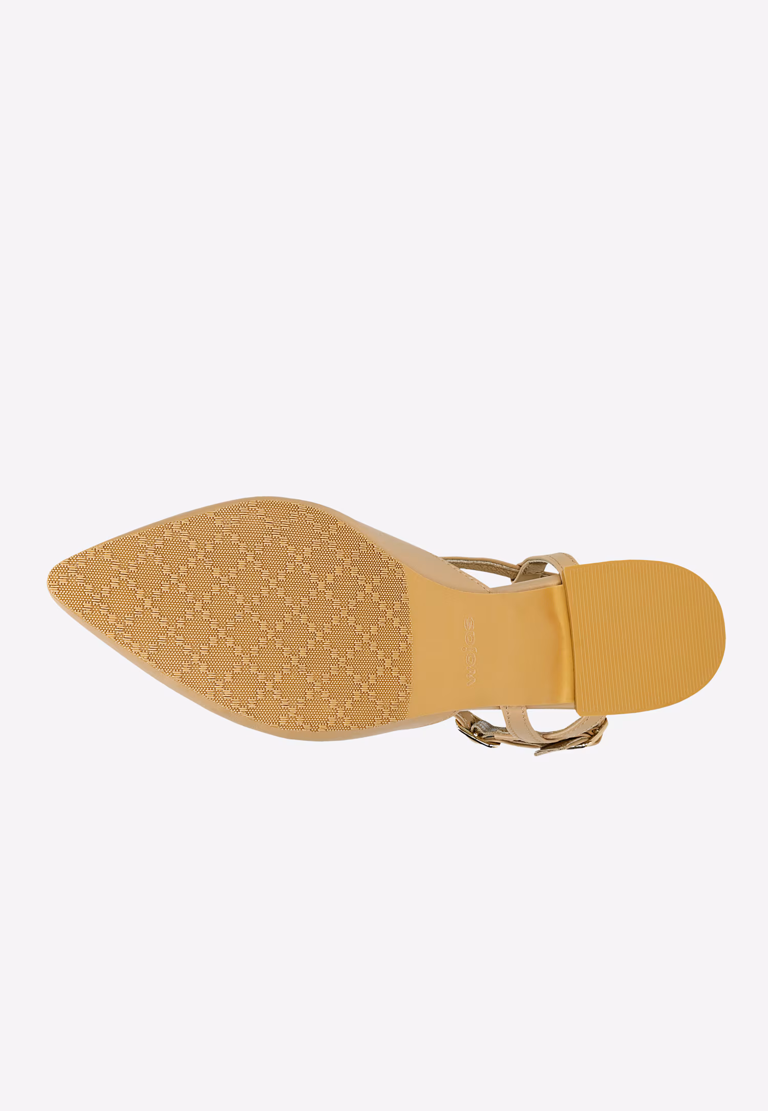 Beżowe półbuty damskie z noskiem w szpic