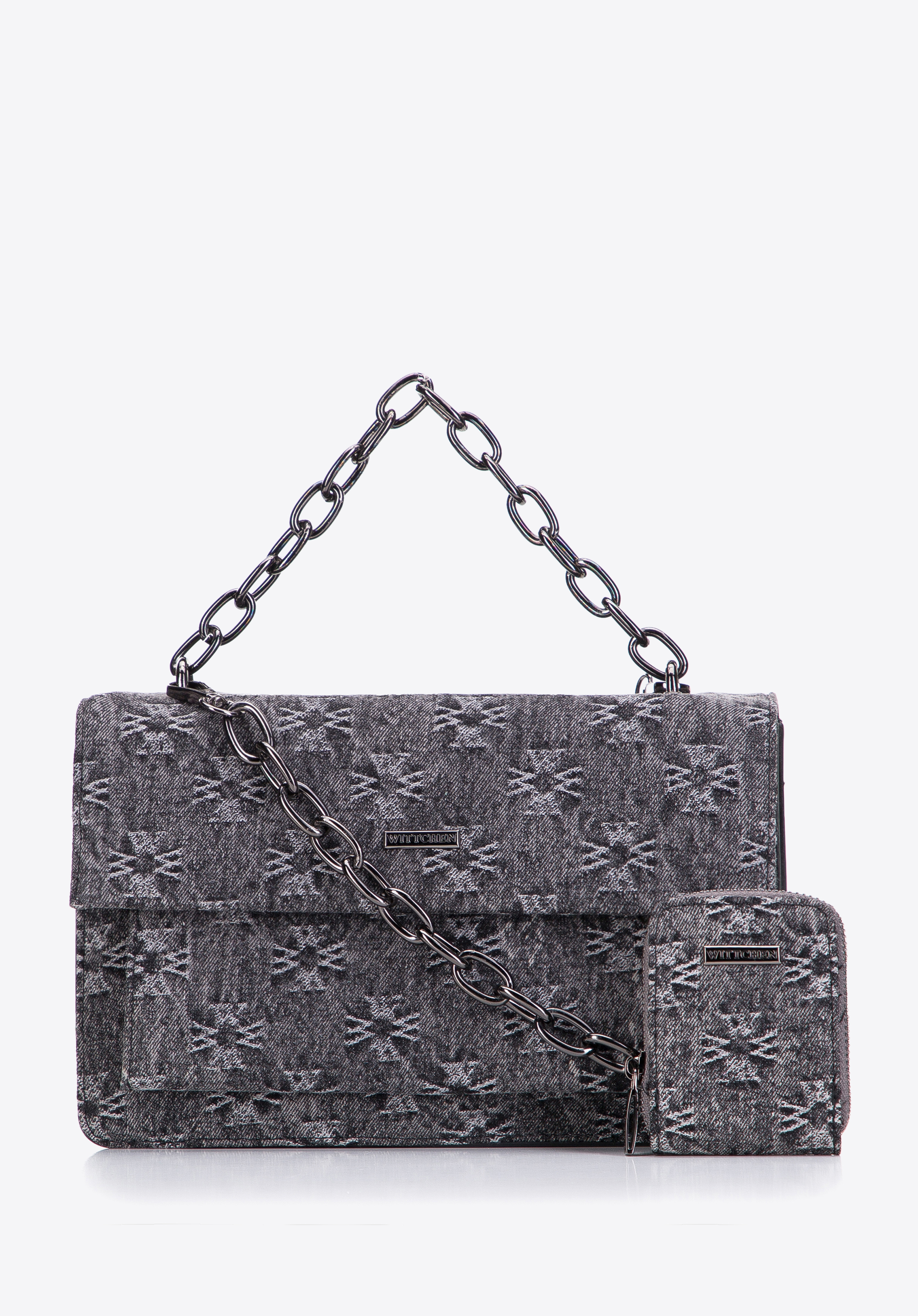 Damska listonoszka dżinsowa w monogram