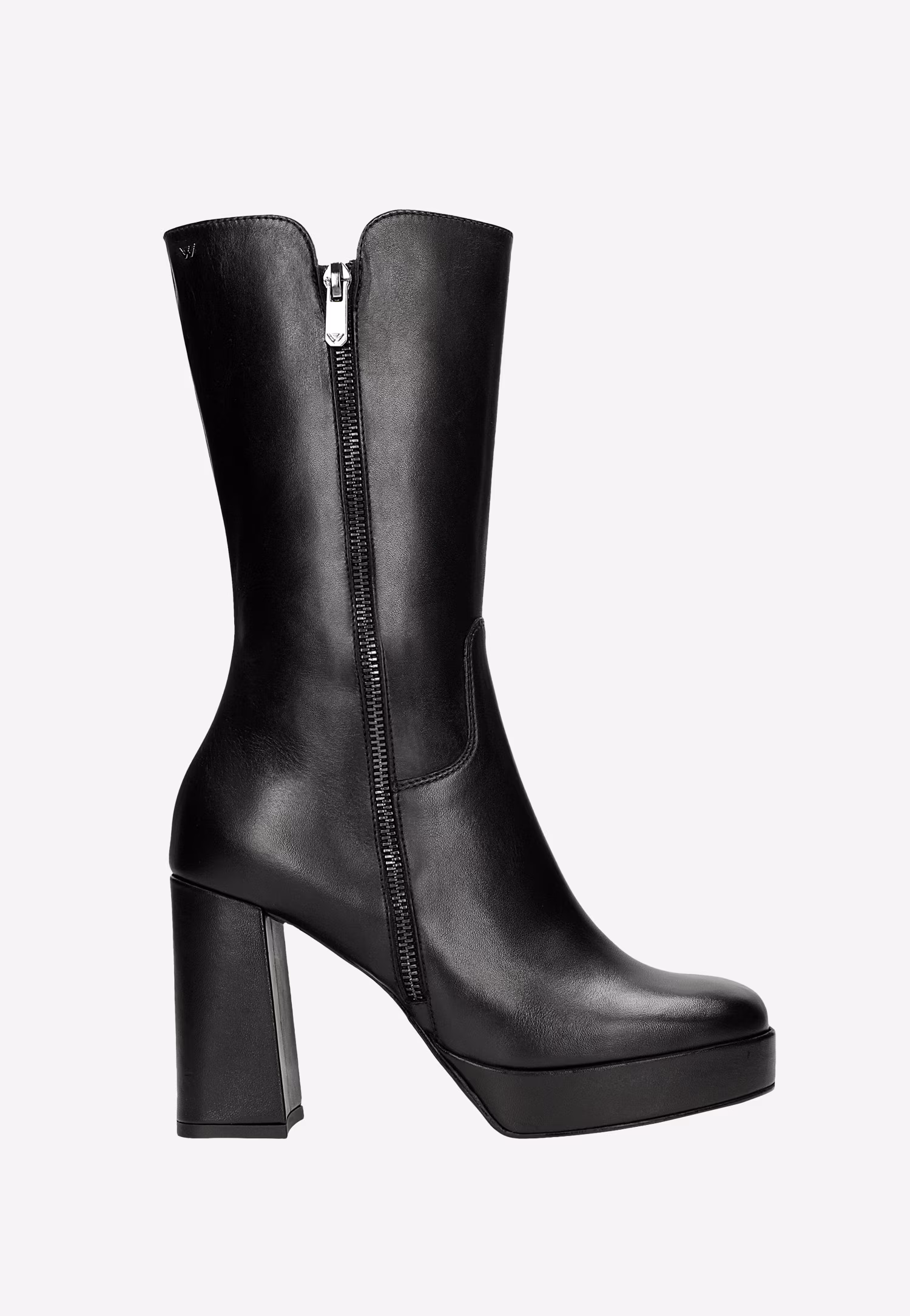 Czarne botki damskie na wysokim obcasie