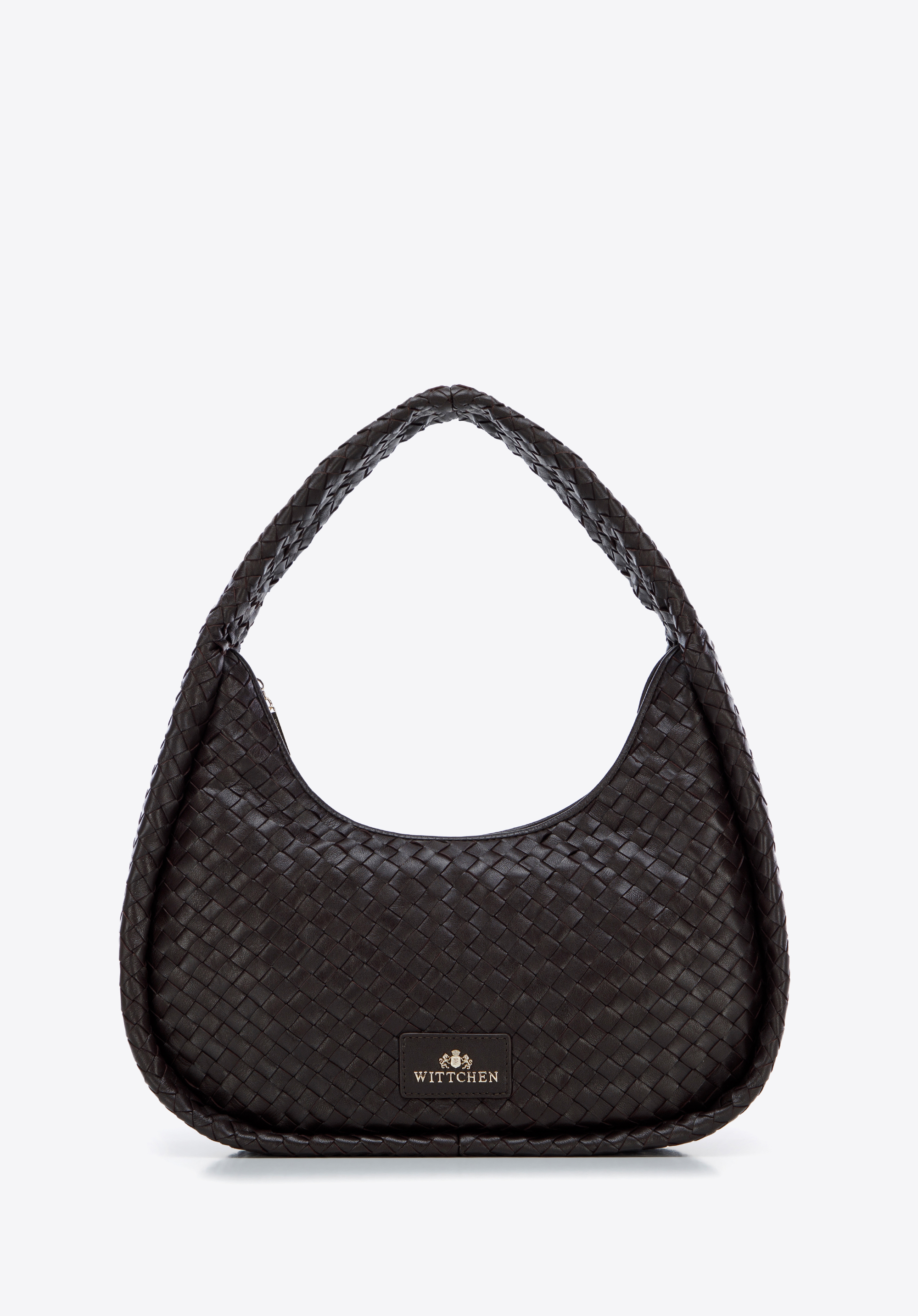 Torebka bagietka ze skórzanej plecionki duża