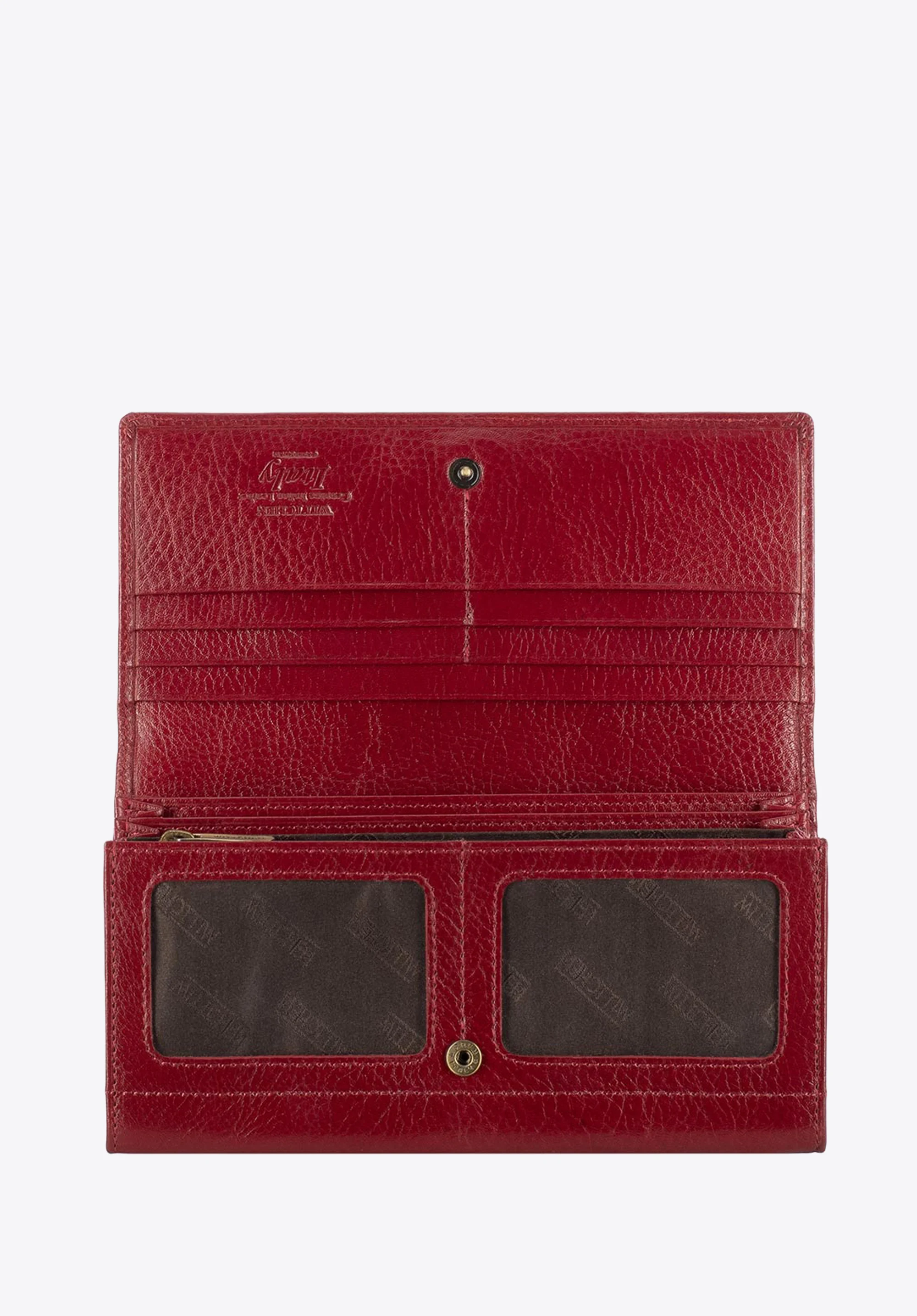 Damski duży portfel ze skóry naturalnej mieszczący dowód rejestracyjny