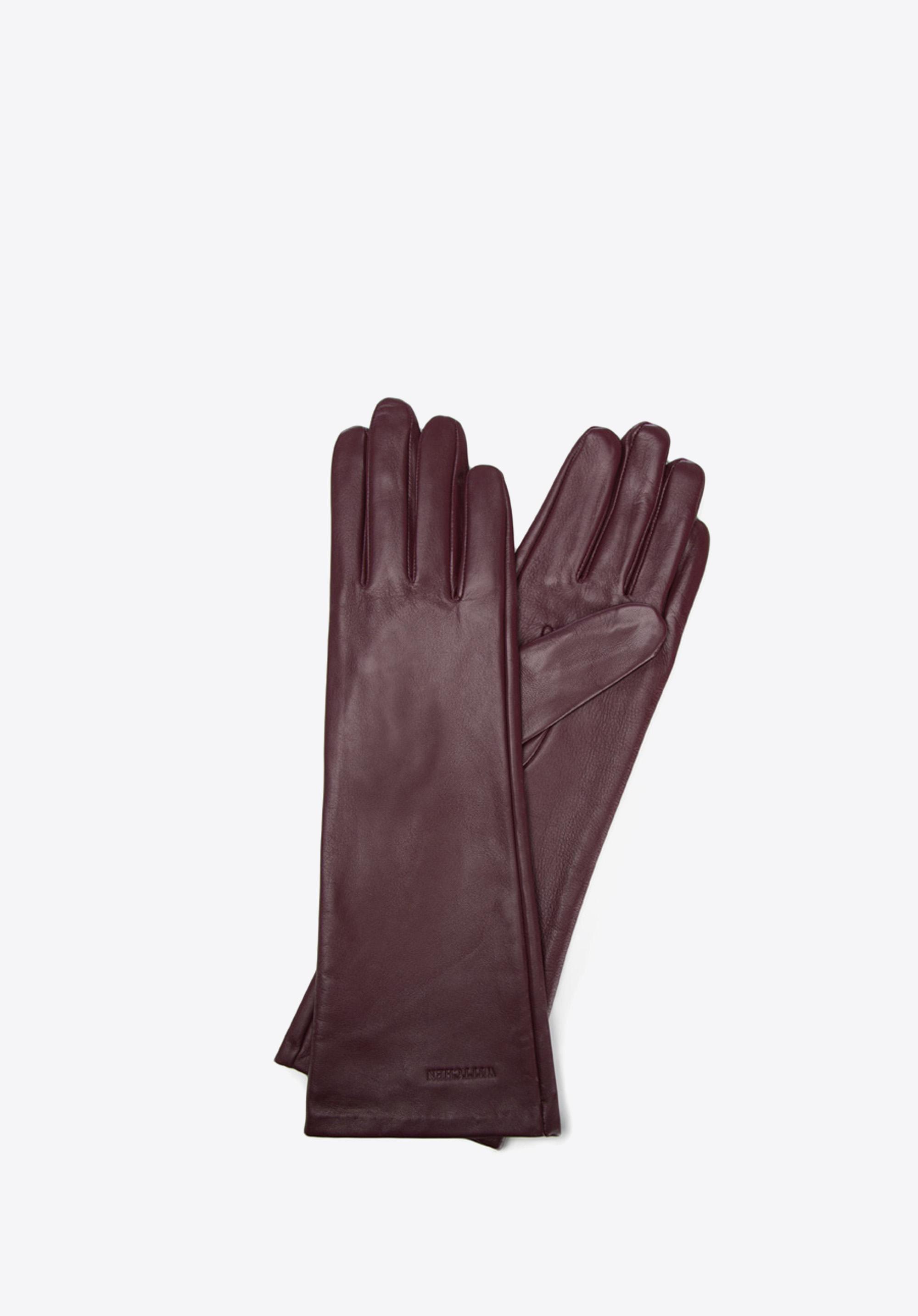 Damskie rękawiczki skórzane długie