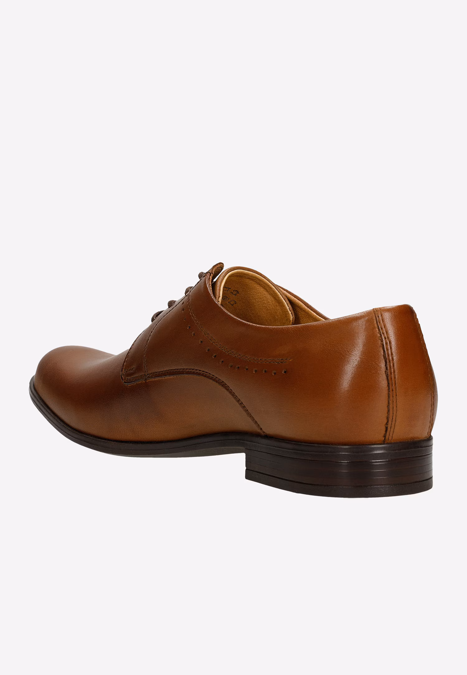 Brązowe skórzane półbuty męskie