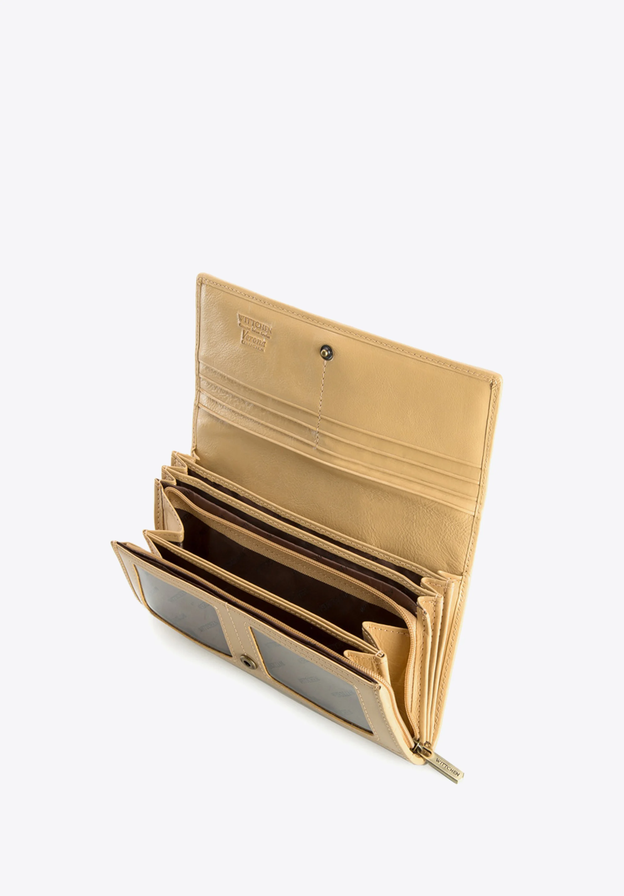 Damski portfel ze skóry lakierowany duży