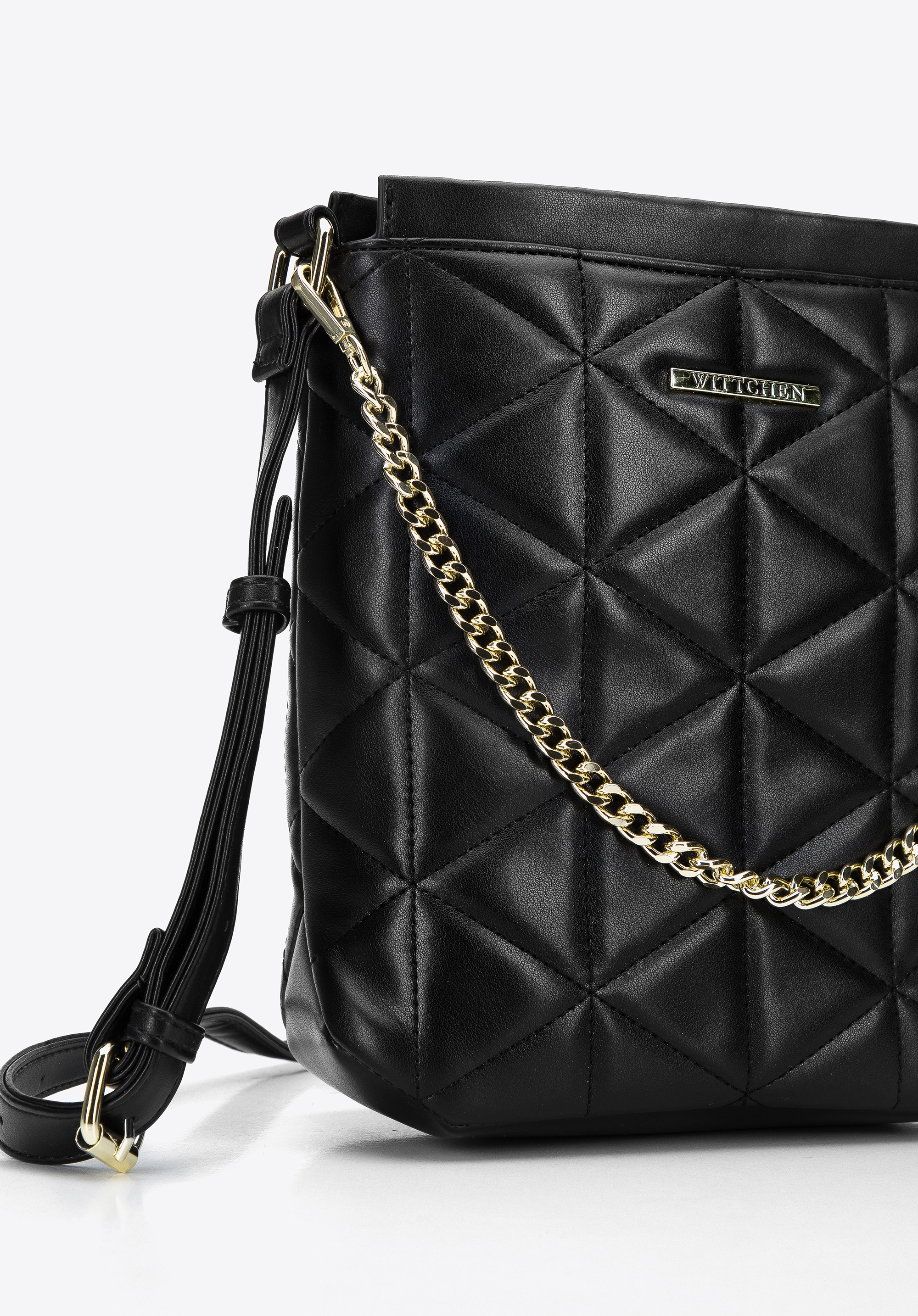 Damska listonoszka pionowa z łańcuszkiem