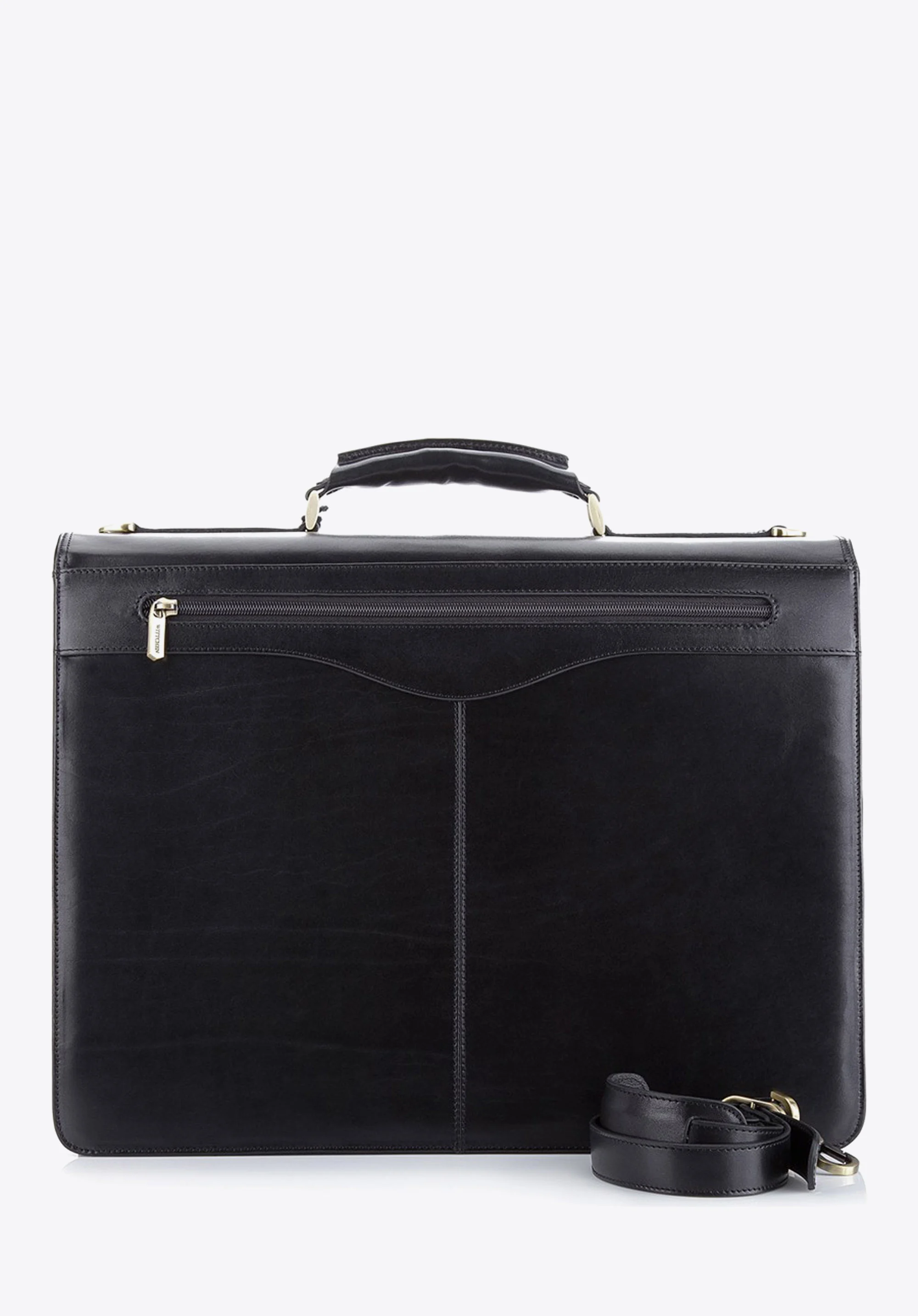 Teczka ze skóry z wyciętą klapą