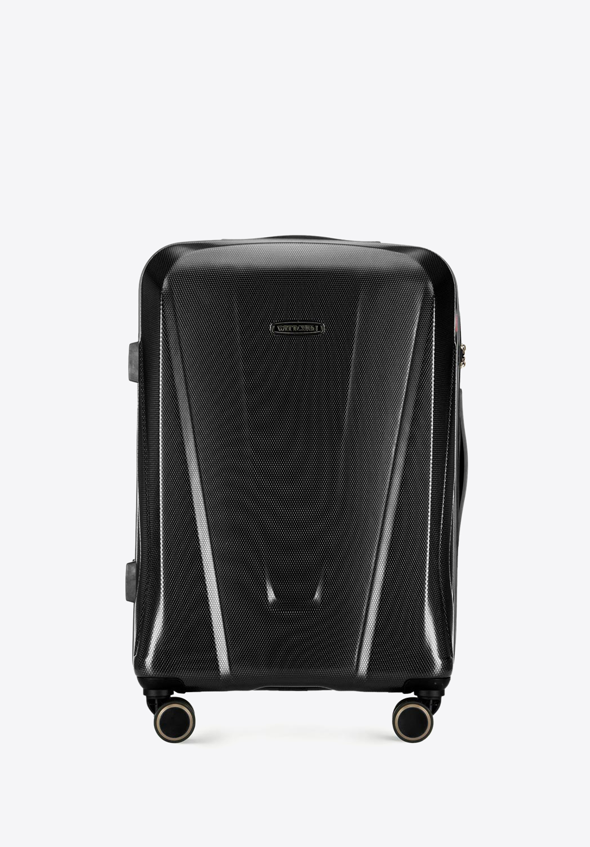 Walizka kabinowa z polikarbonu geometryczna