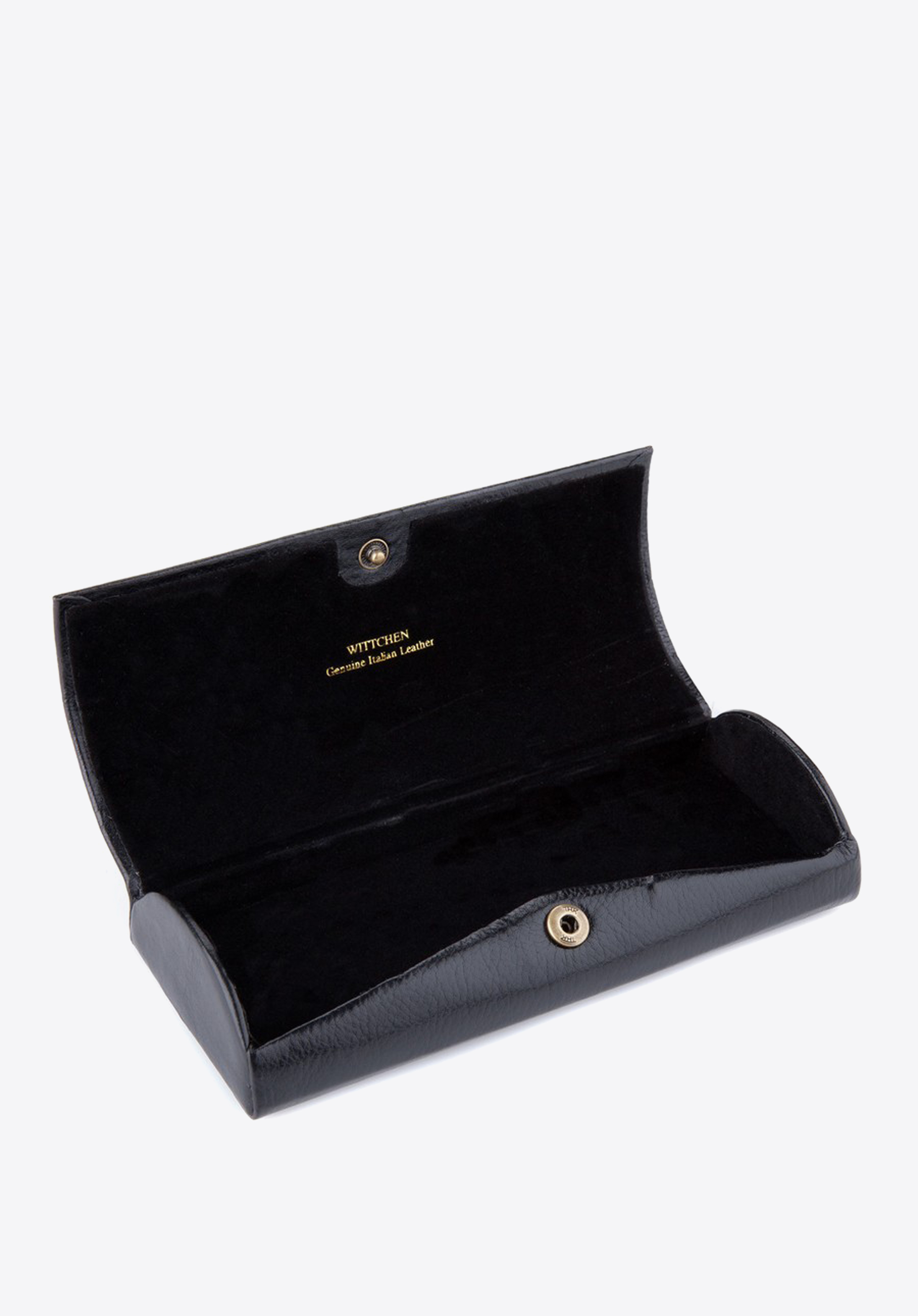 Etui na okulary skórzane zaokrąglone