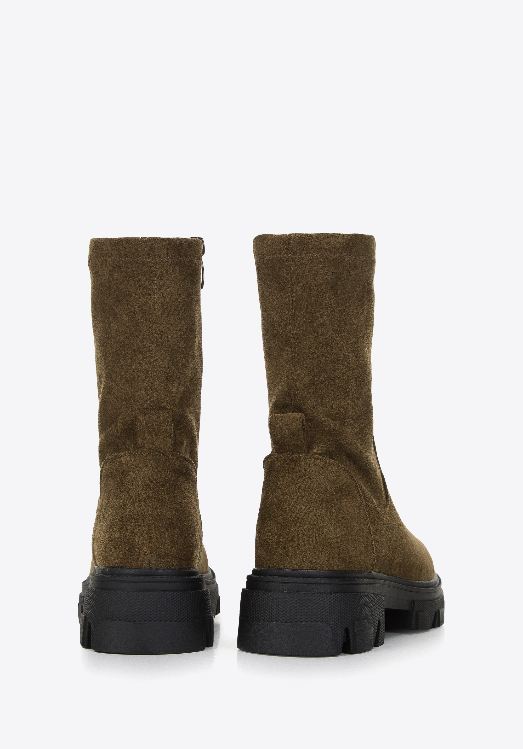 Damskie botki z elastyczną cholewką