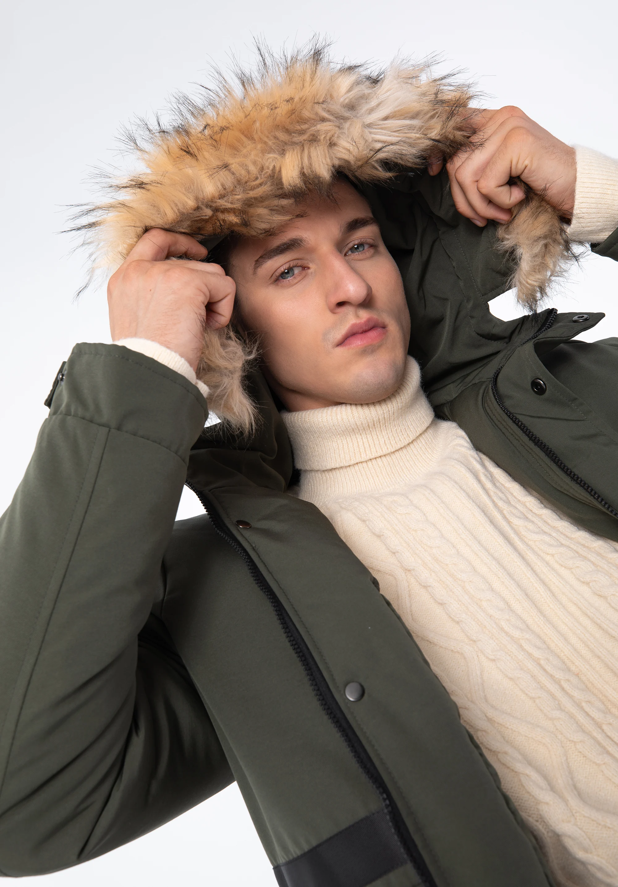 Męska kurtka ocieplana prosta