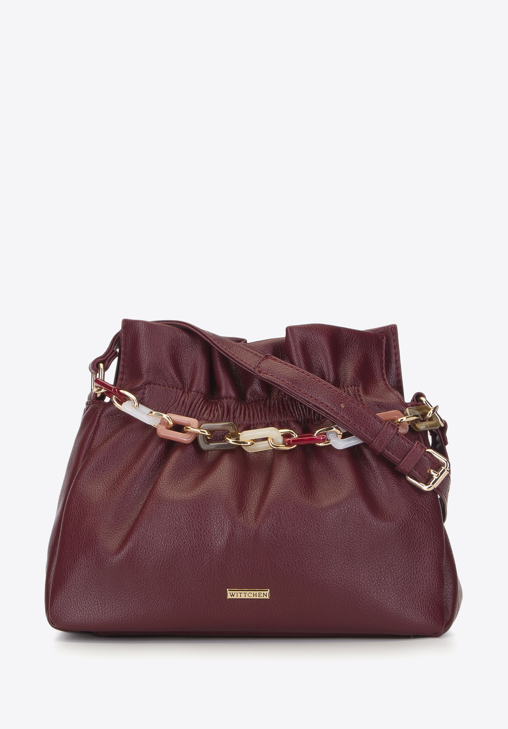 Torebka worek z kolorowym łańcuchem mała