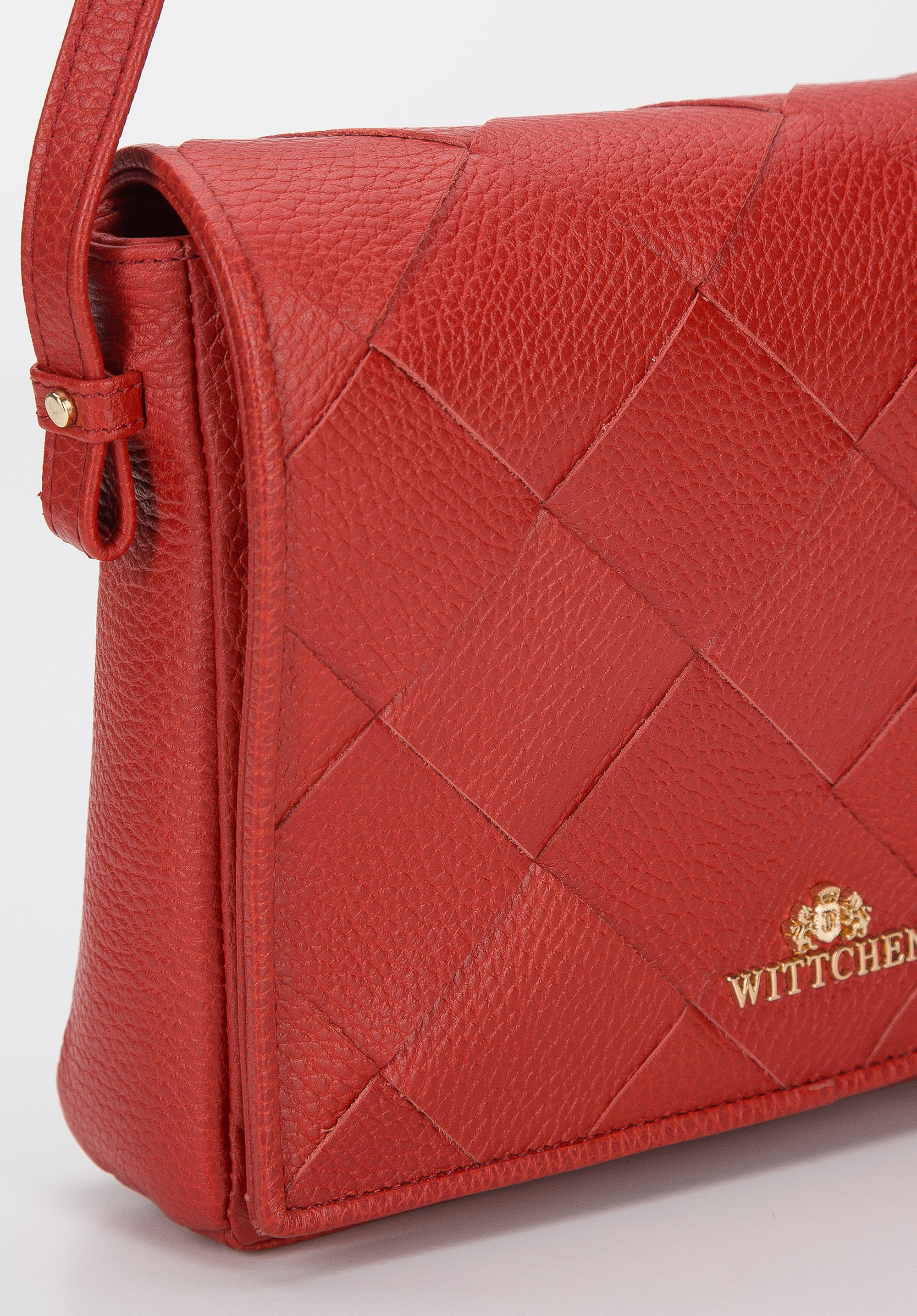 Damska listonoszka skórzana z plecionką