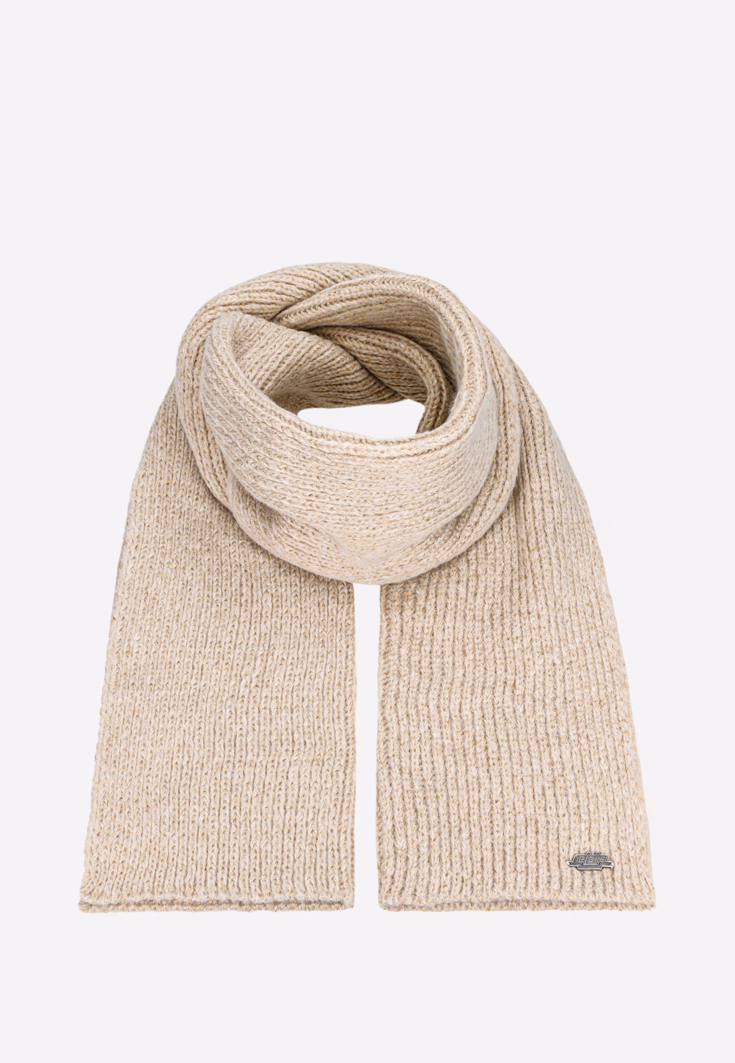 Czarny szalik RELAKS ze złotą nitką