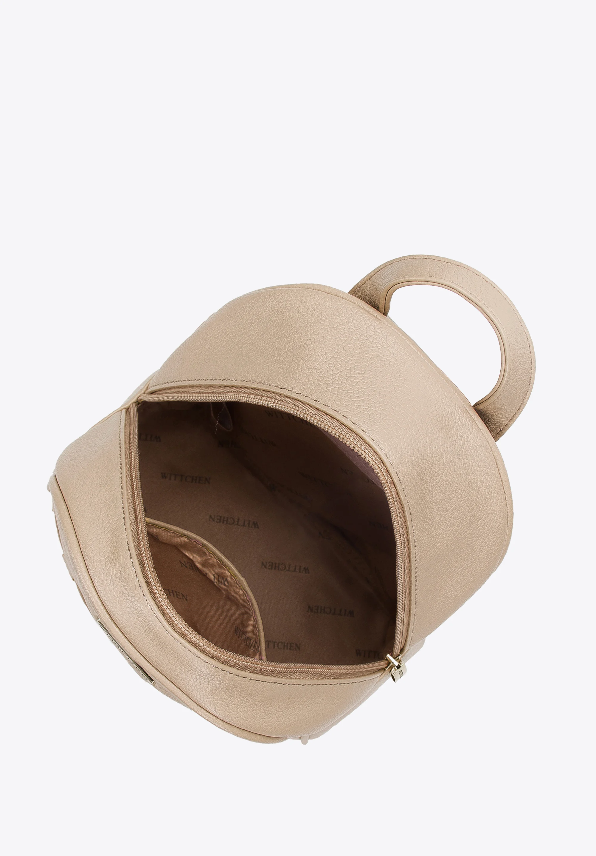 Damski plecak z ekoskóry z plecionką