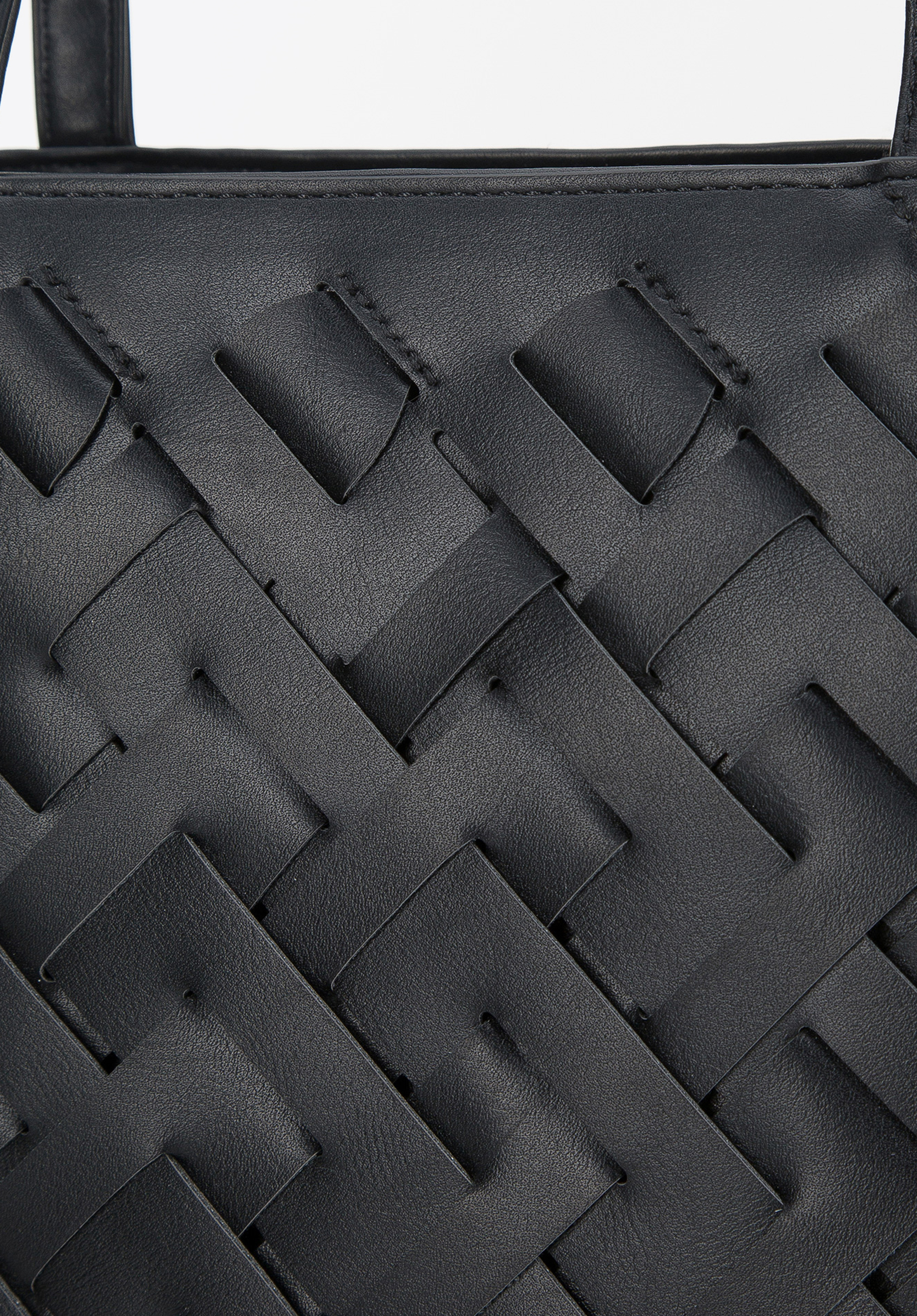 Torebka shopperka z plecionką