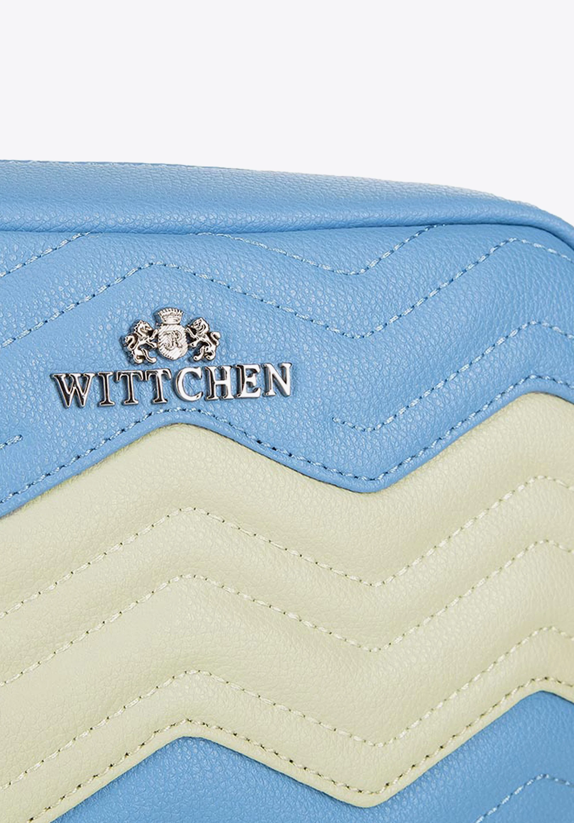 Damska listonoszka skórzana w zygzaki