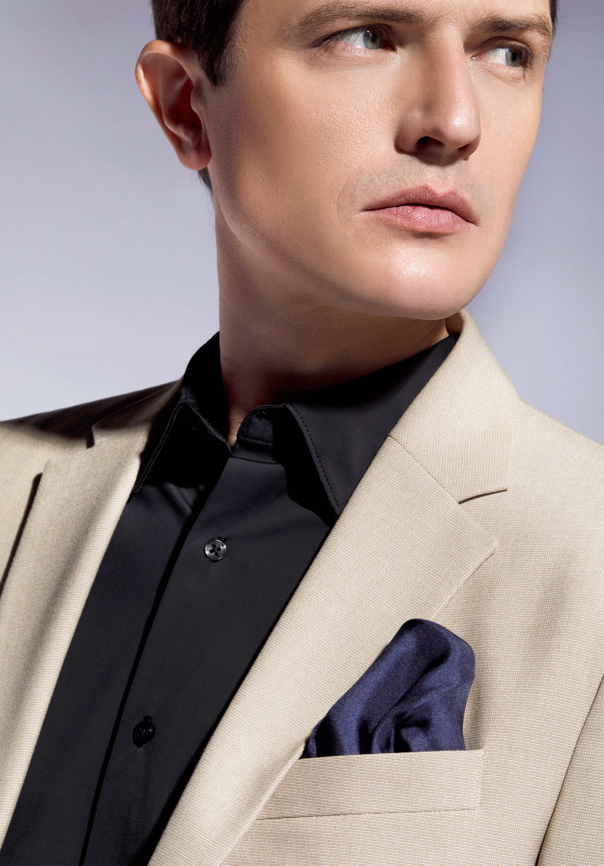 Poszetka z jedwabiu jednokolorowa