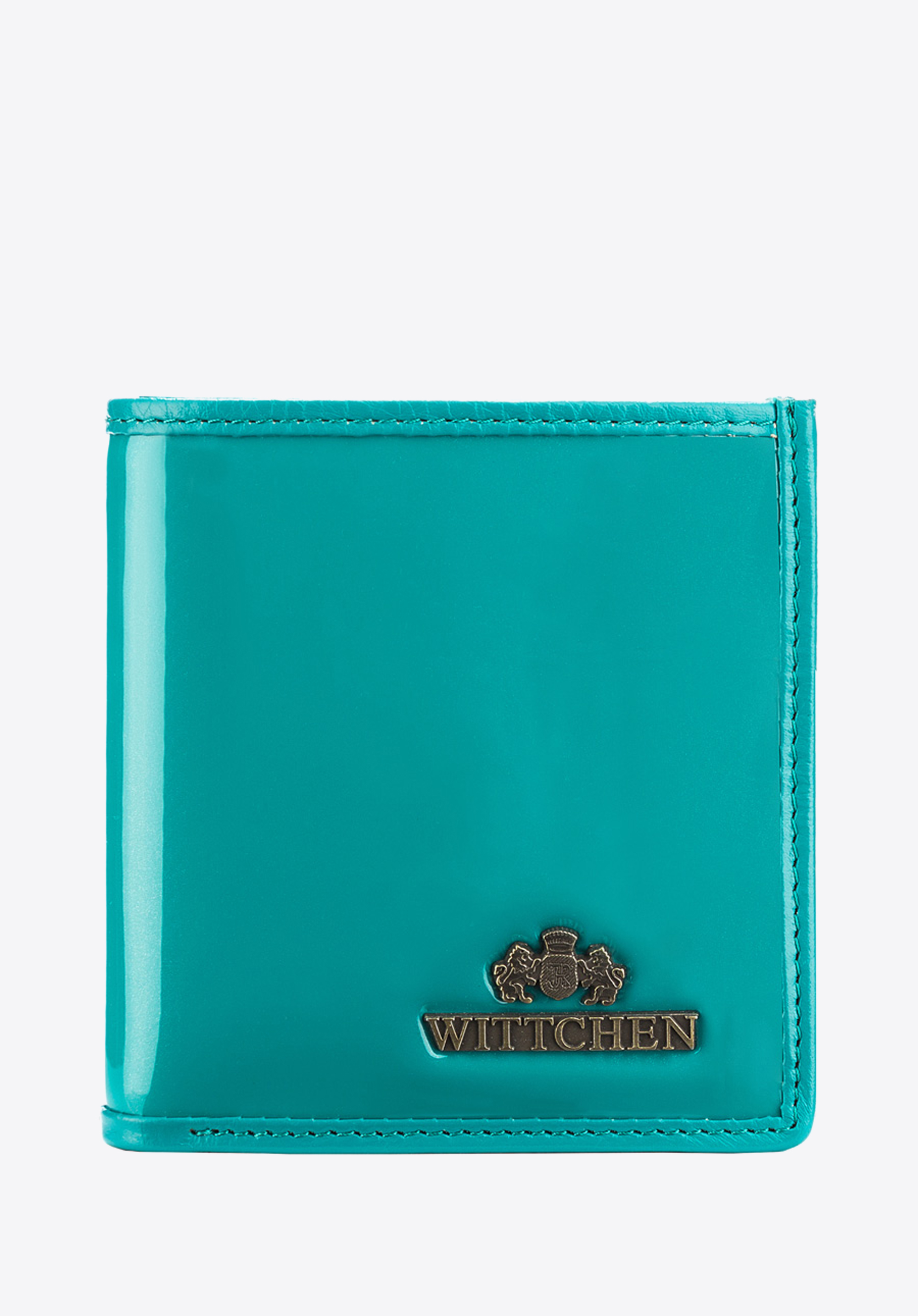 Damski portfel ze skóry lakierowany mały