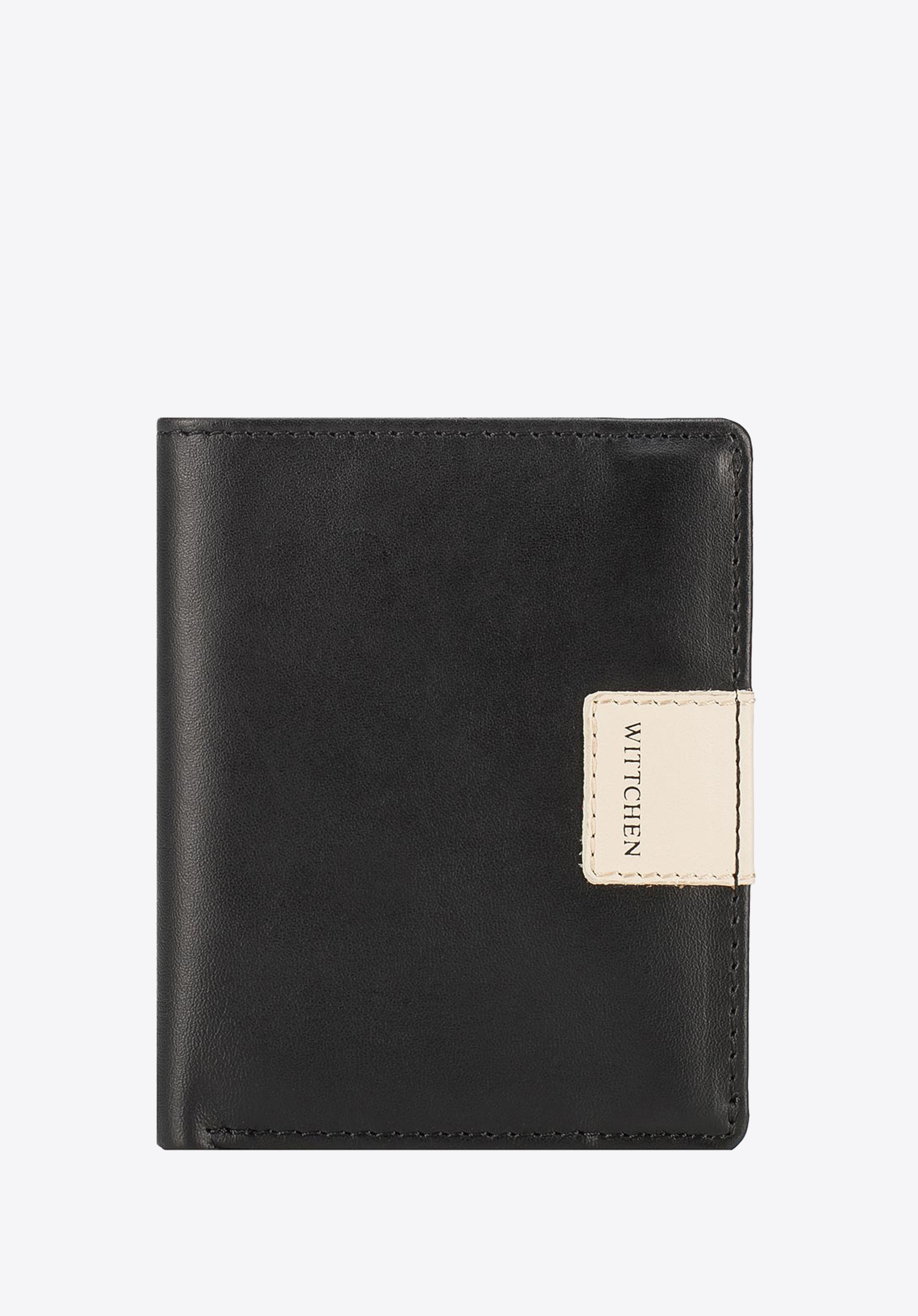 Portfel skórzany z naszywką z logo