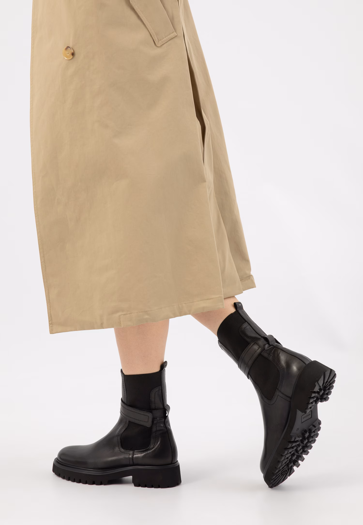 Wysokie sztyblety damskie ze skóry licowej