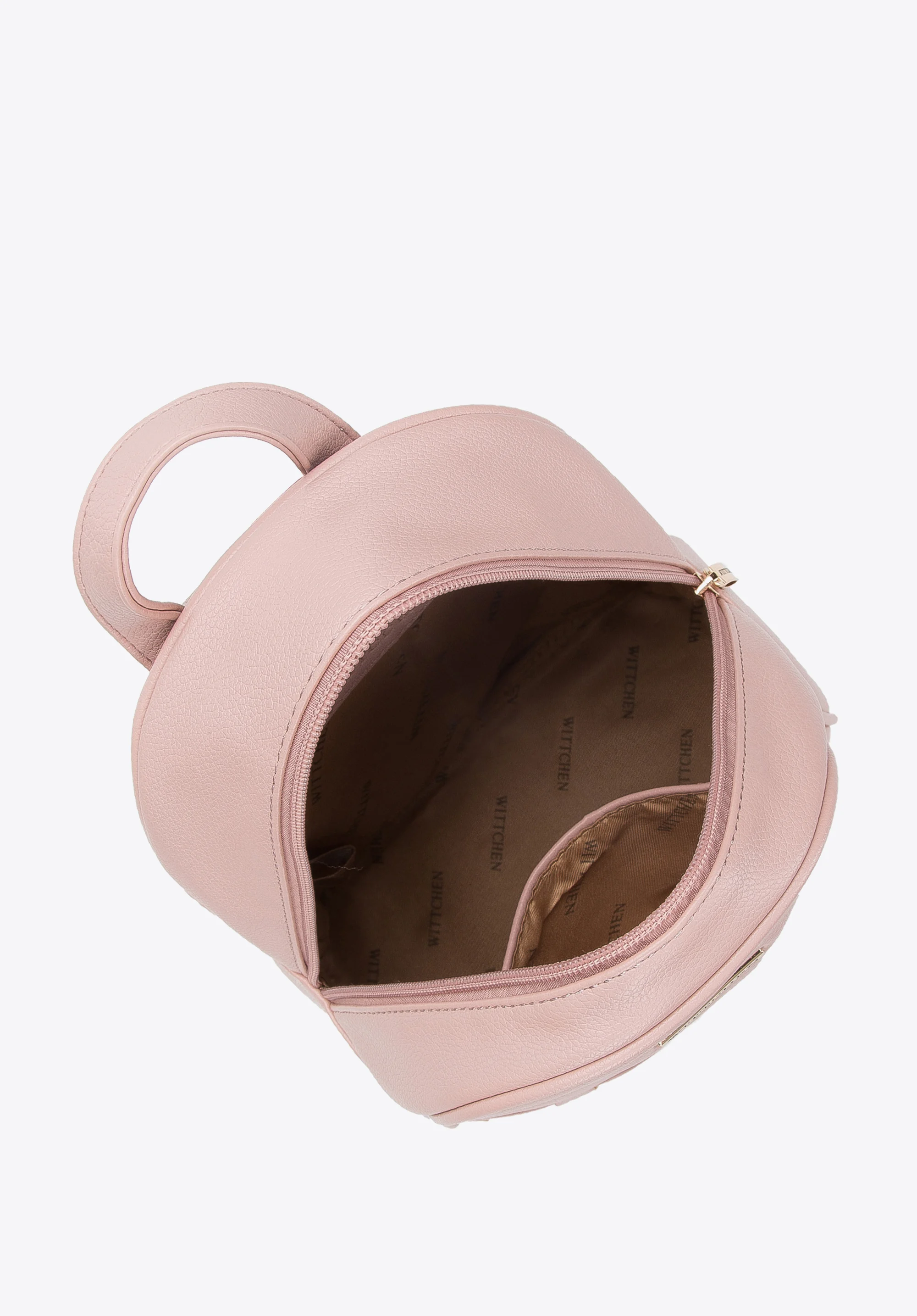 Damski plecak z ekoskóry z plecionką