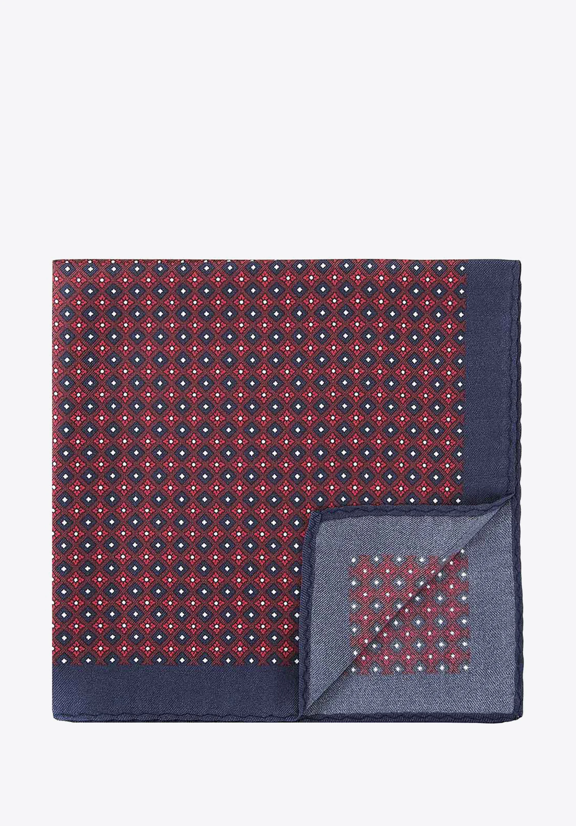 Poszetka z jedwabiu wzorzysta duża