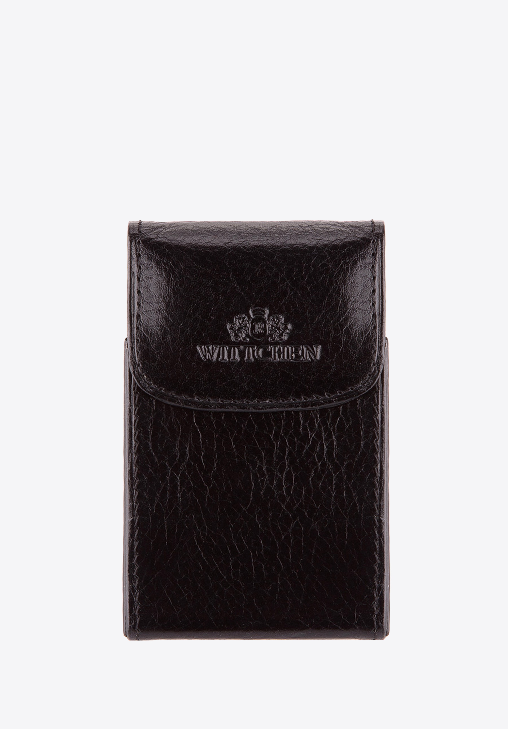 Etui na wizytówki skórzane metalowe