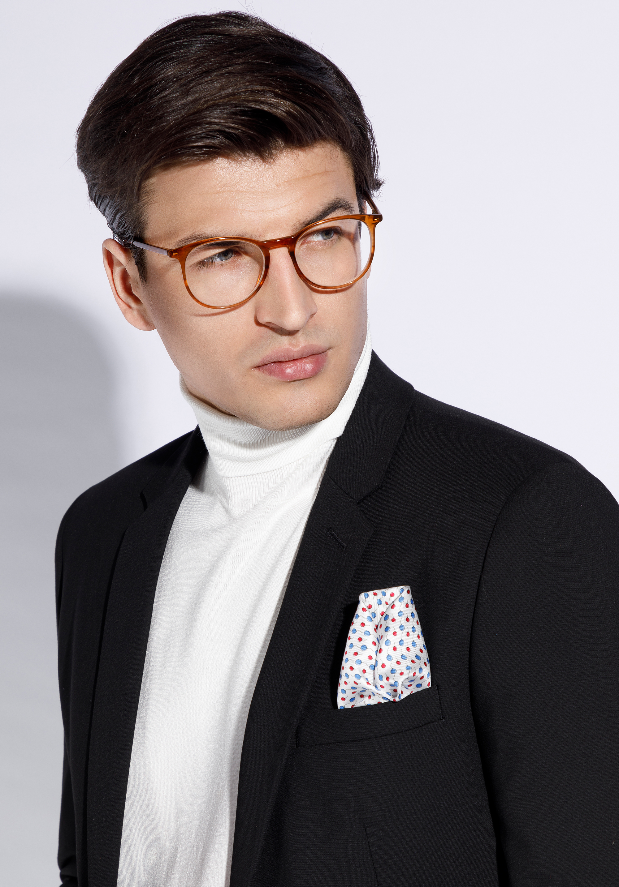 Poszetka jedwabna we wzory