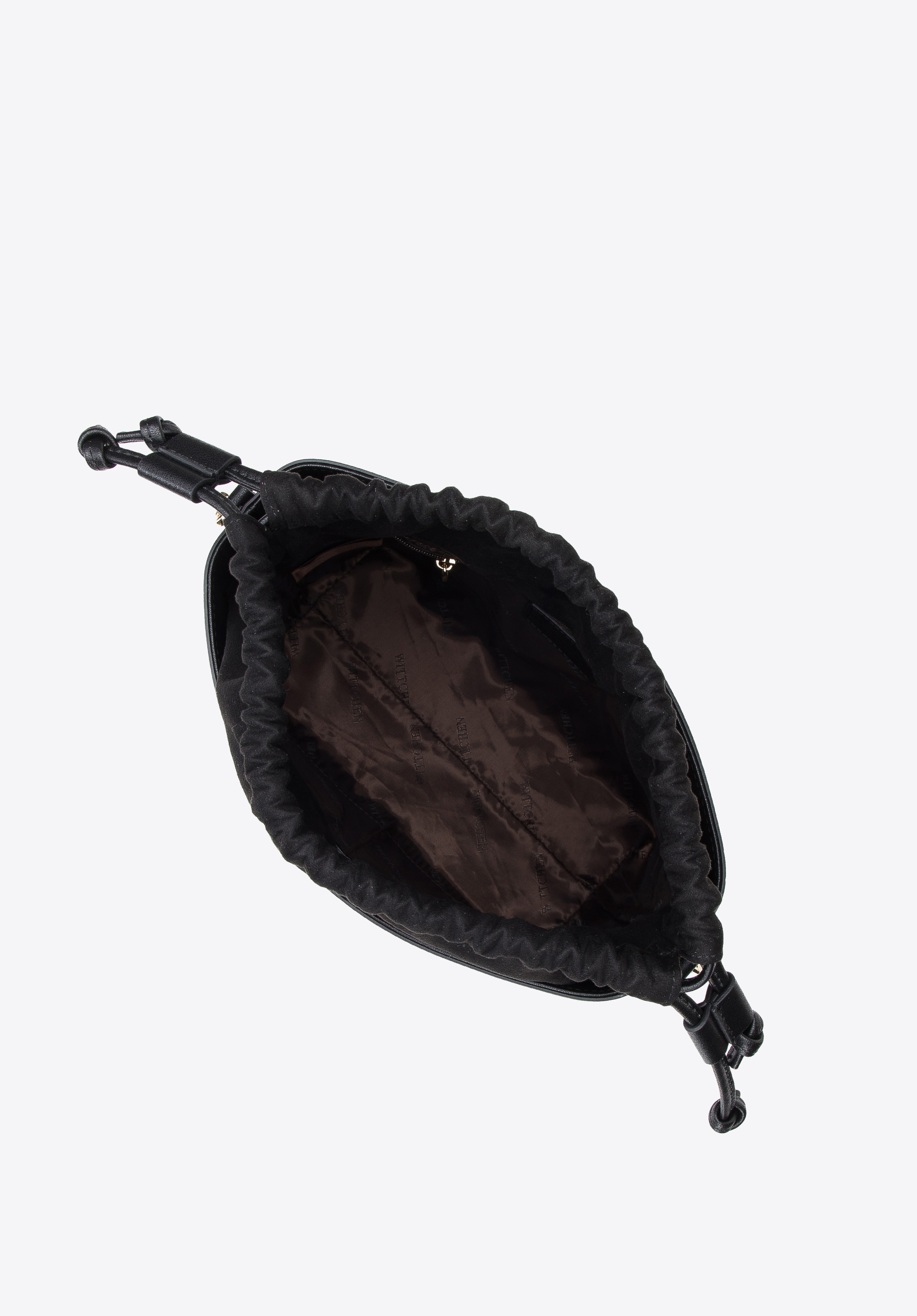 Torebka kubełek skórzana w monogram