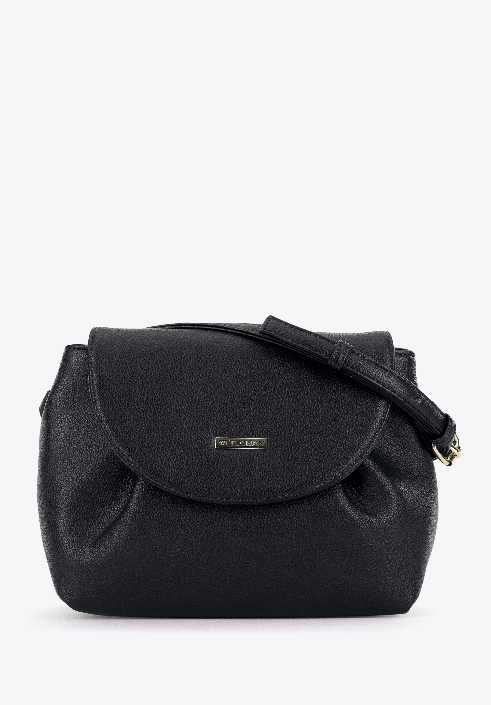 Damska listonoszka z ekoskóry marszczona