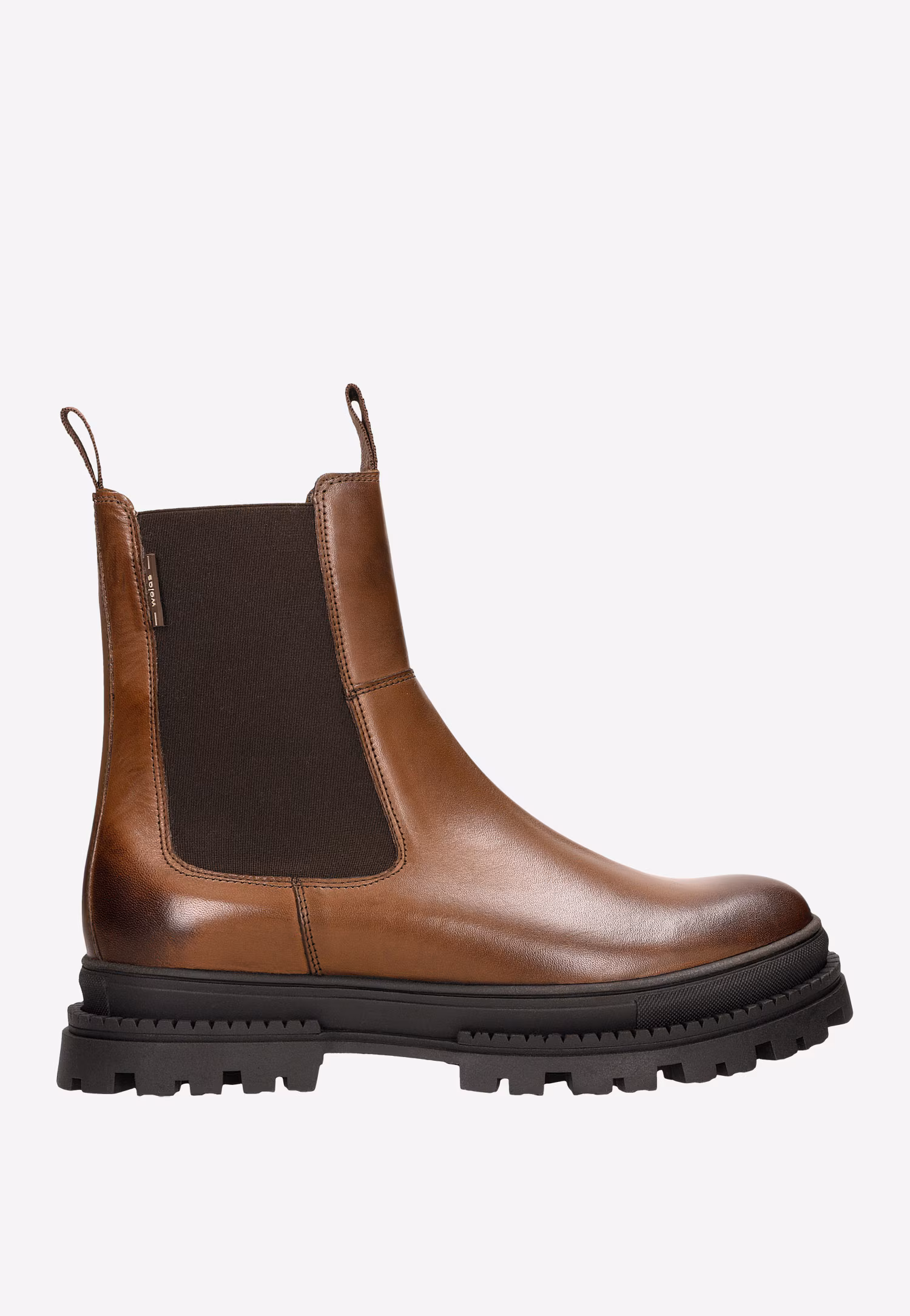 Czarne botki męskie sztyblety z czarnej skóry licowej