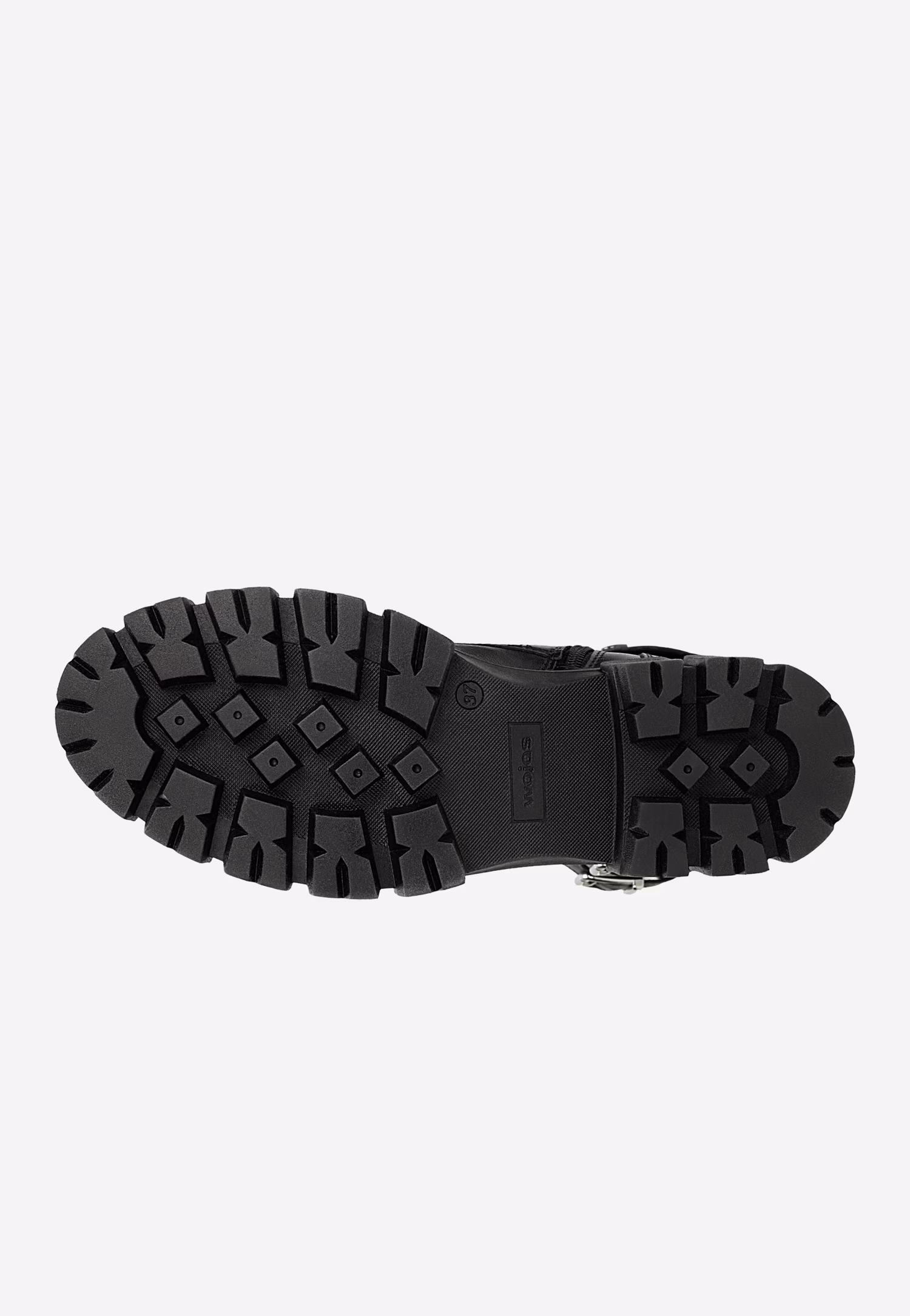 Czarne wysokie trzewiki biker