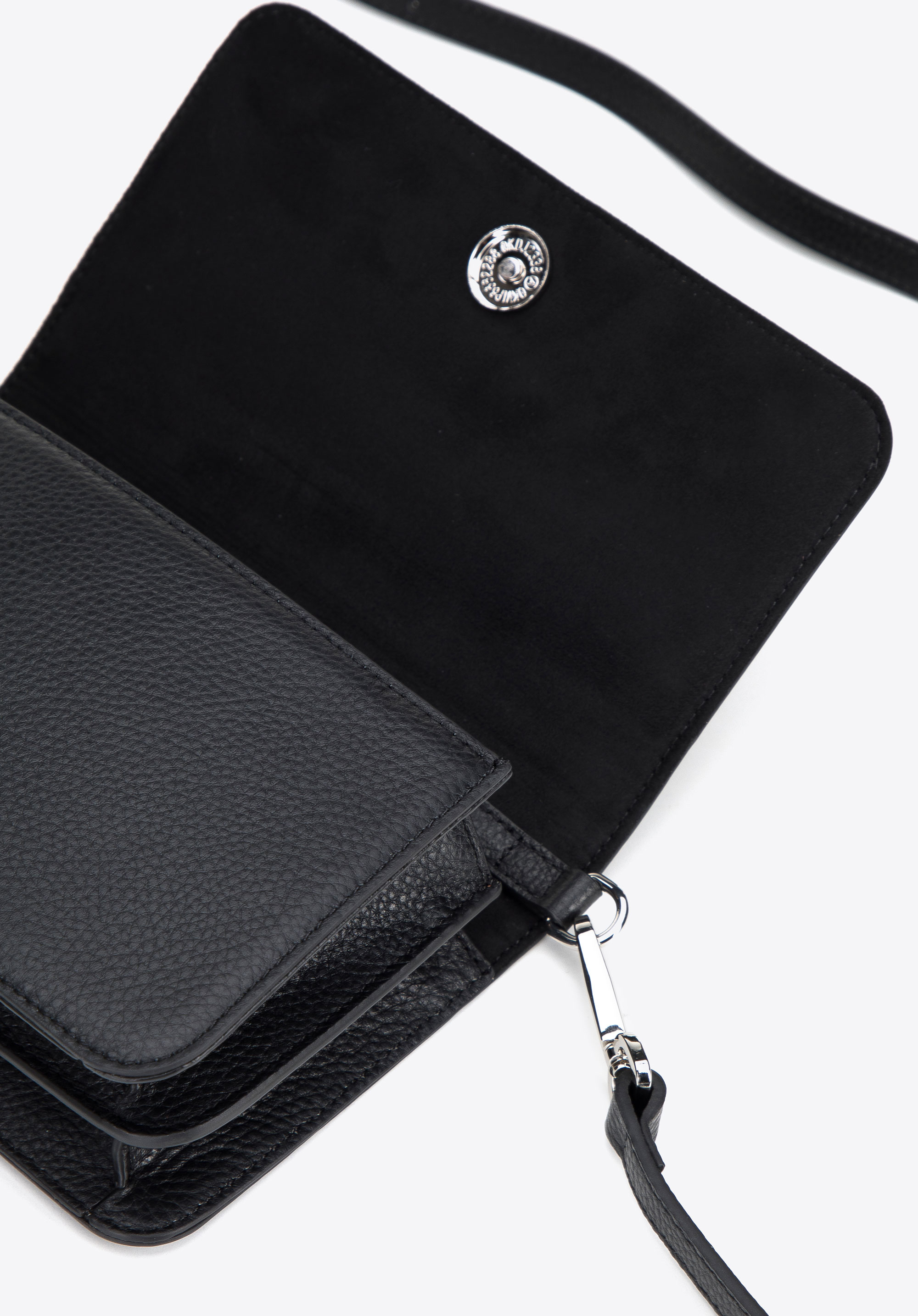 Damska listonoszka skórzana dwukomorowa mała