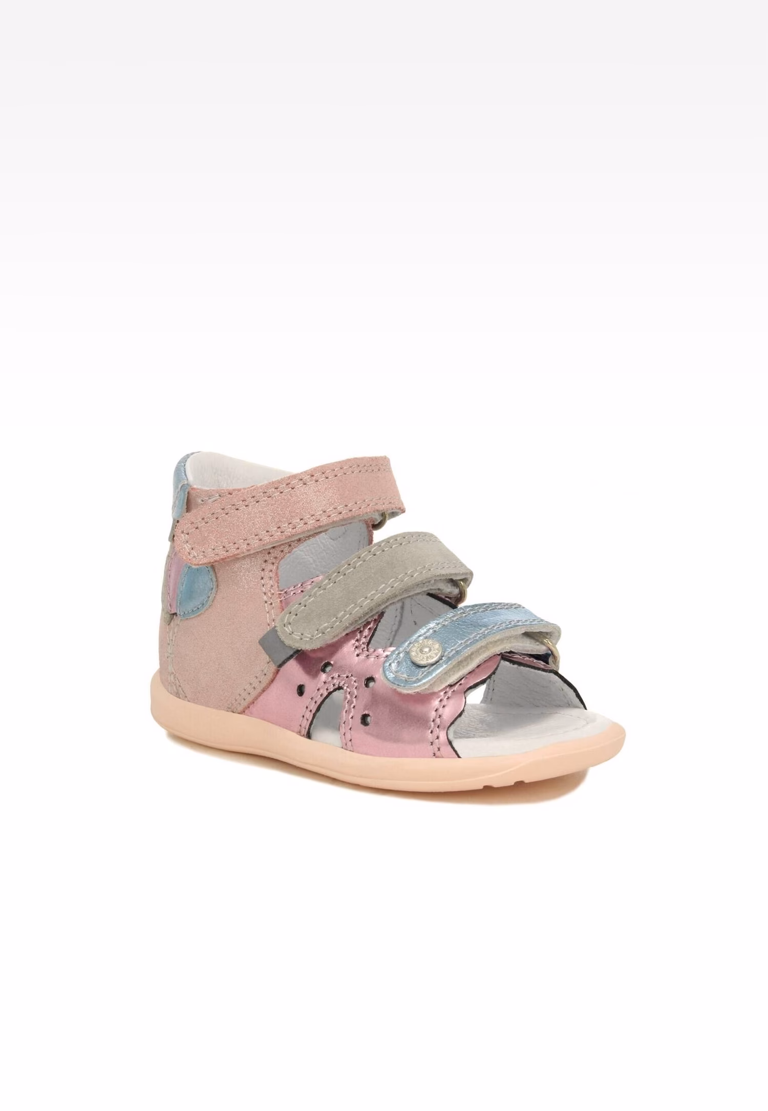 Sandały BARTEK 71158-0011, dla dziewcząt, szaro-różowy